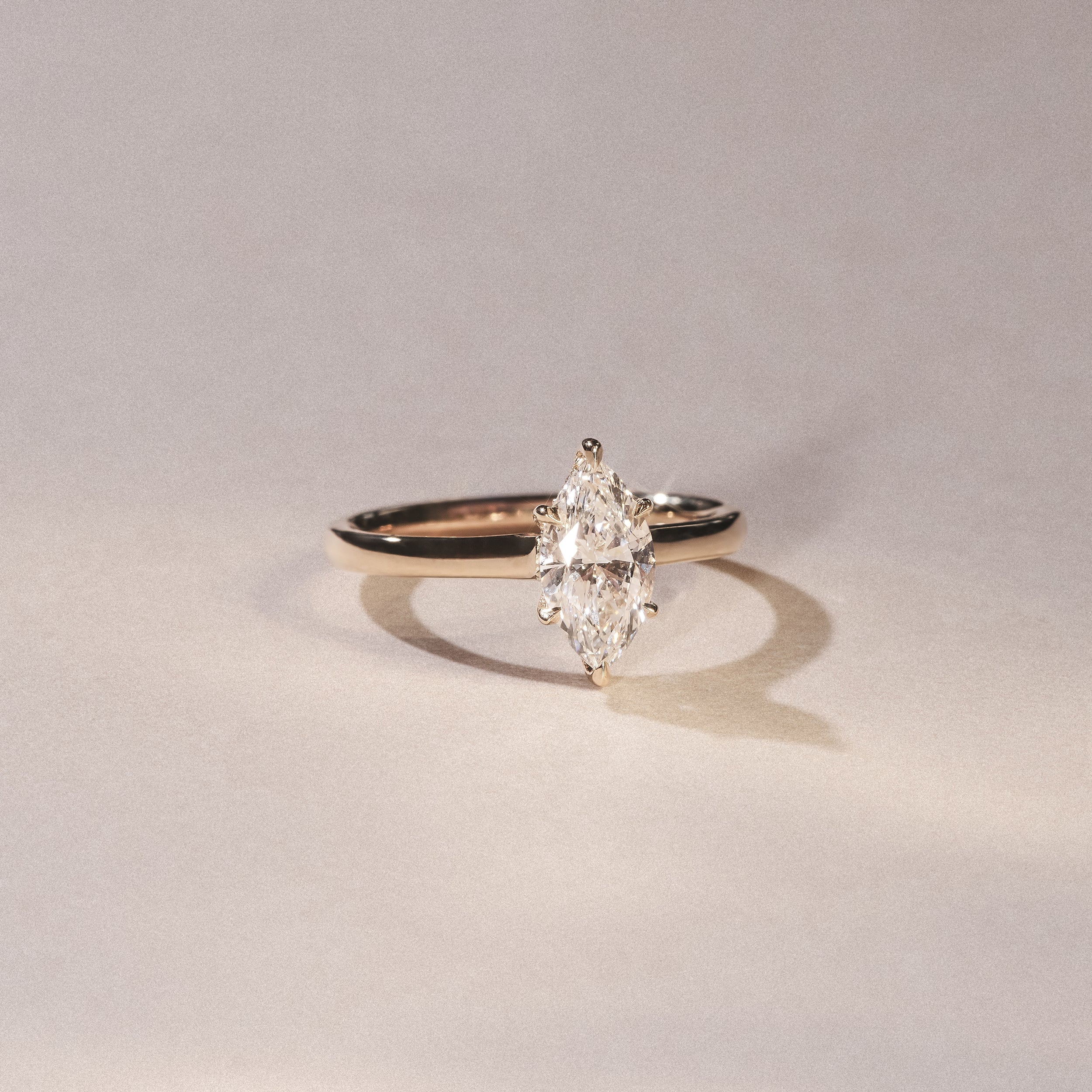 Amora Marquise 1.07ct Hidden Halo Lab Diamond Engagement Ring F/VS Set in 18K Gold - Image 6