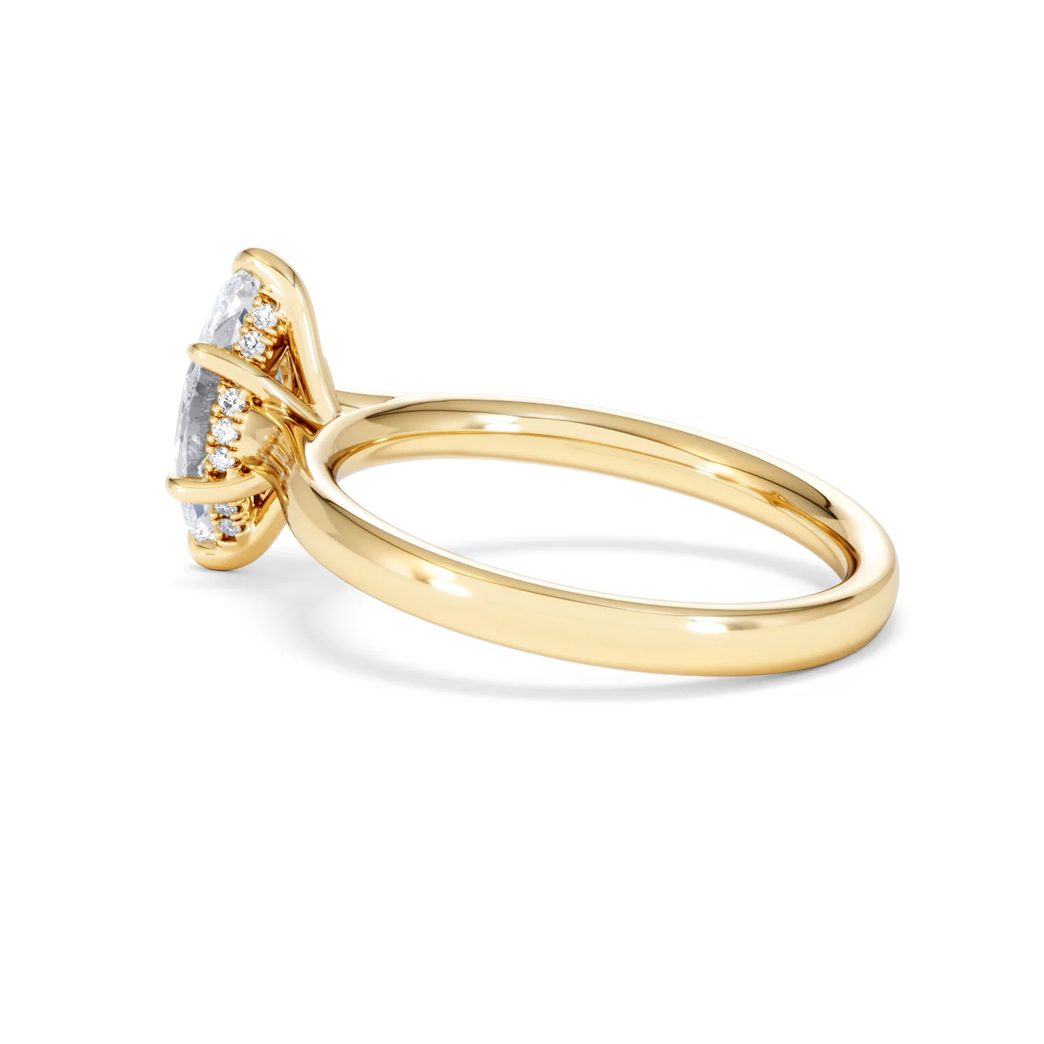 Amora Marquise 1.07ct Hidden Halo Lab Diamond Engagement Ring F/VS Set in 18K Gold - Image 64