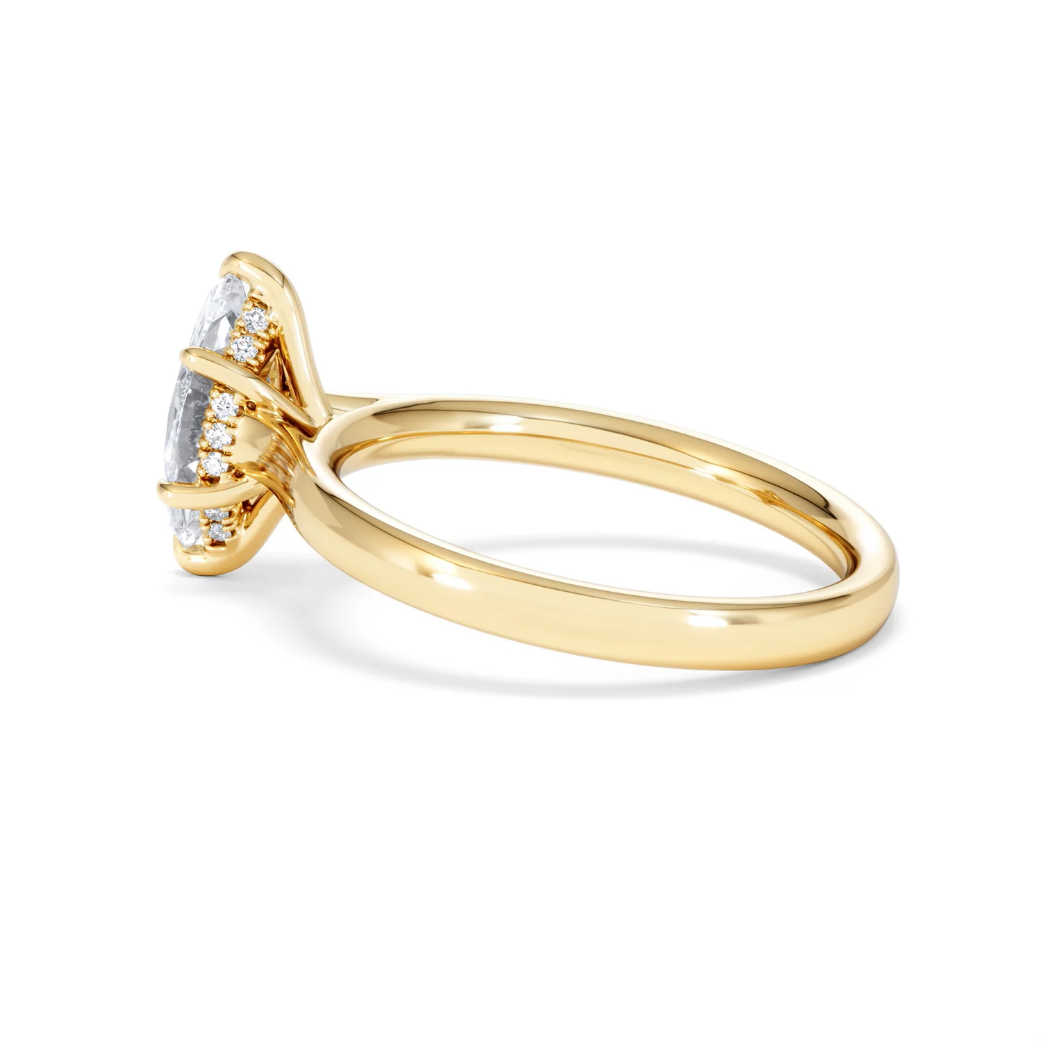 Amora Marquise 1.07ct Hidden Halo Lab Diamond Engagement Ring F/VS Set in 18K Gold - Image 65