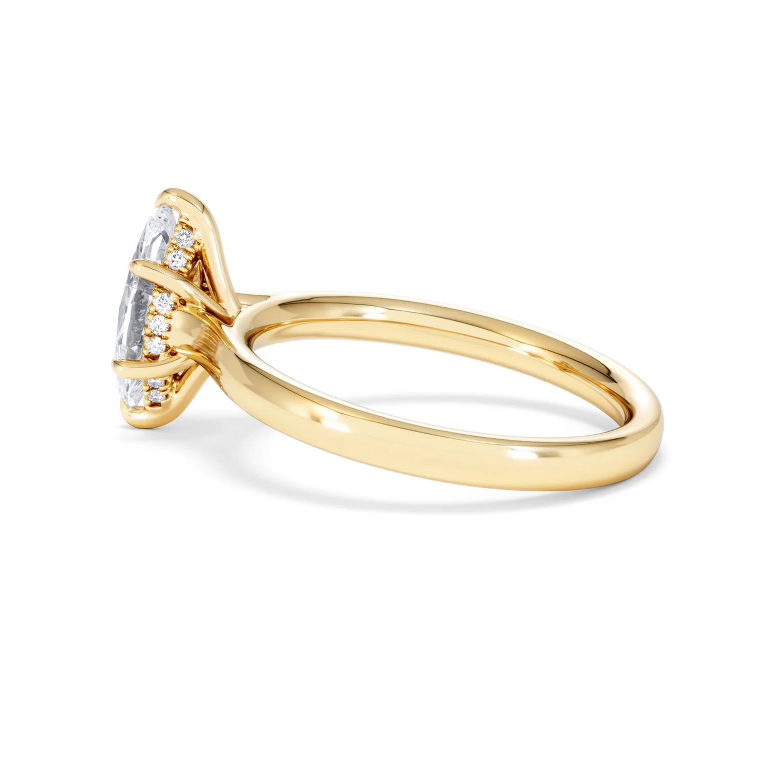 Amora Marquise 1.07ct Hidden Halo Lab Diamond Engagement Ring F/VS Set in 18K Gold - Image 66