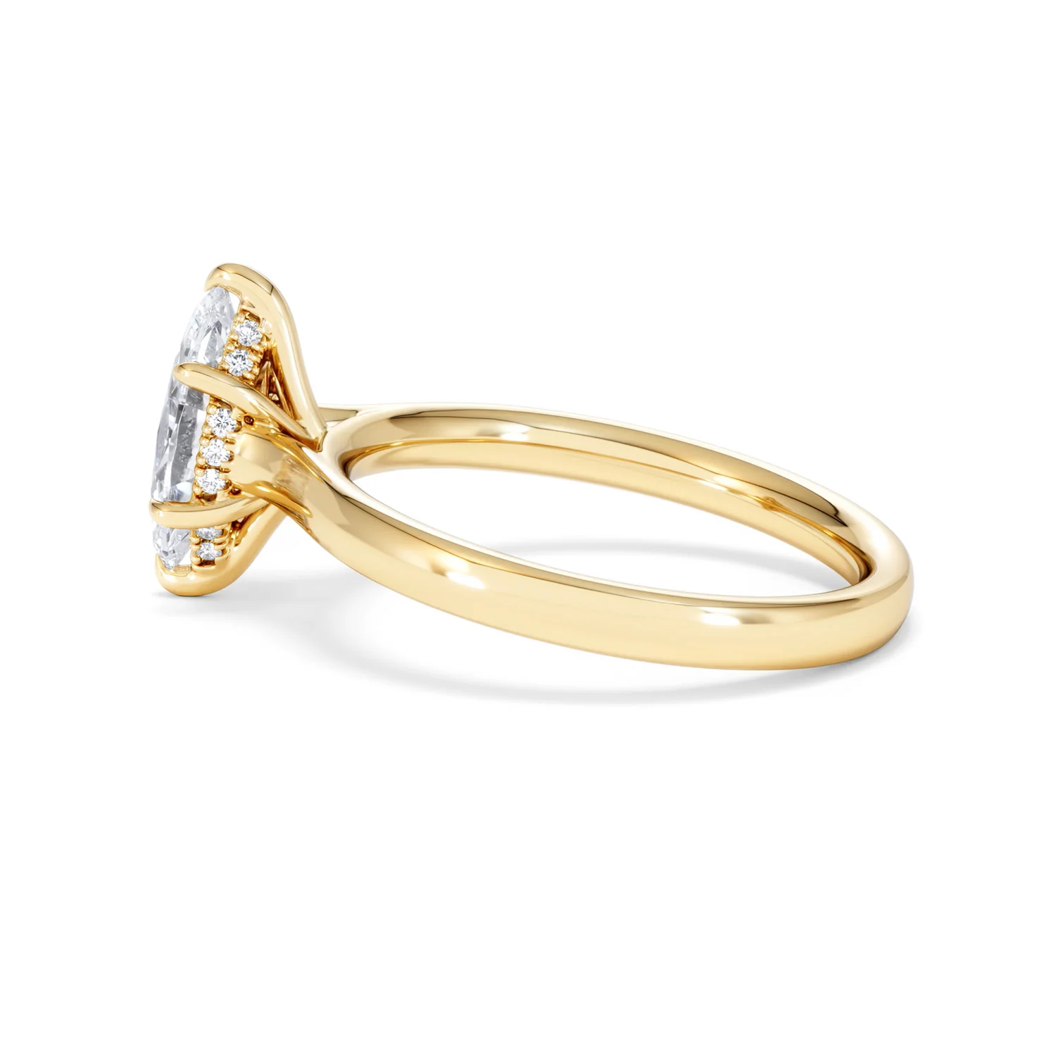 Amora Marquise 1.07ct Hidden Halo Lab Diamond Engagement Ring F/VS Set in 18K Gold - Image 67