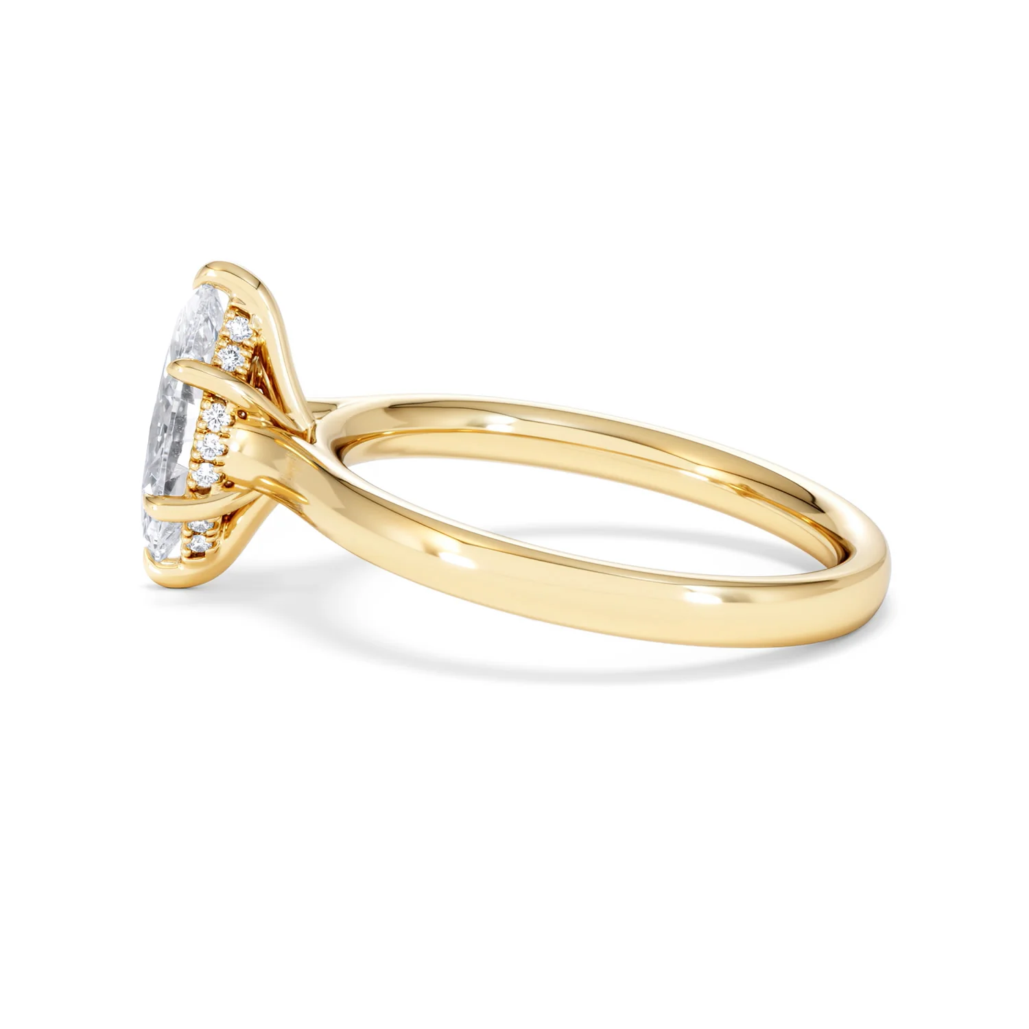 Amora Marquise 1.07ct Hidden Halo Lab Diamond Engagement Ring F/VS Set in 18K Gold - Image 68