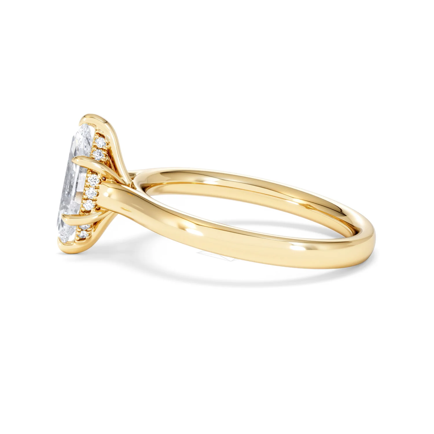 Amora Marquise 1.07ct Hidden Halo Lab Diamond Engagement Ring F/VS Set in 18K Gold - Image 70