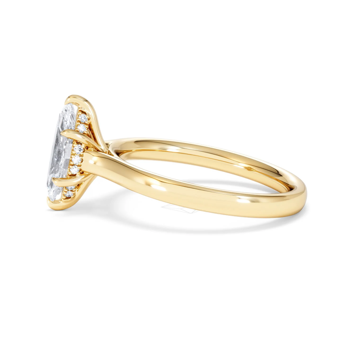 Amora Marquise 1.07ct Hidden Halo Lab Diamond Engagement Ring F/VS Set in 18K Gold - Image 71