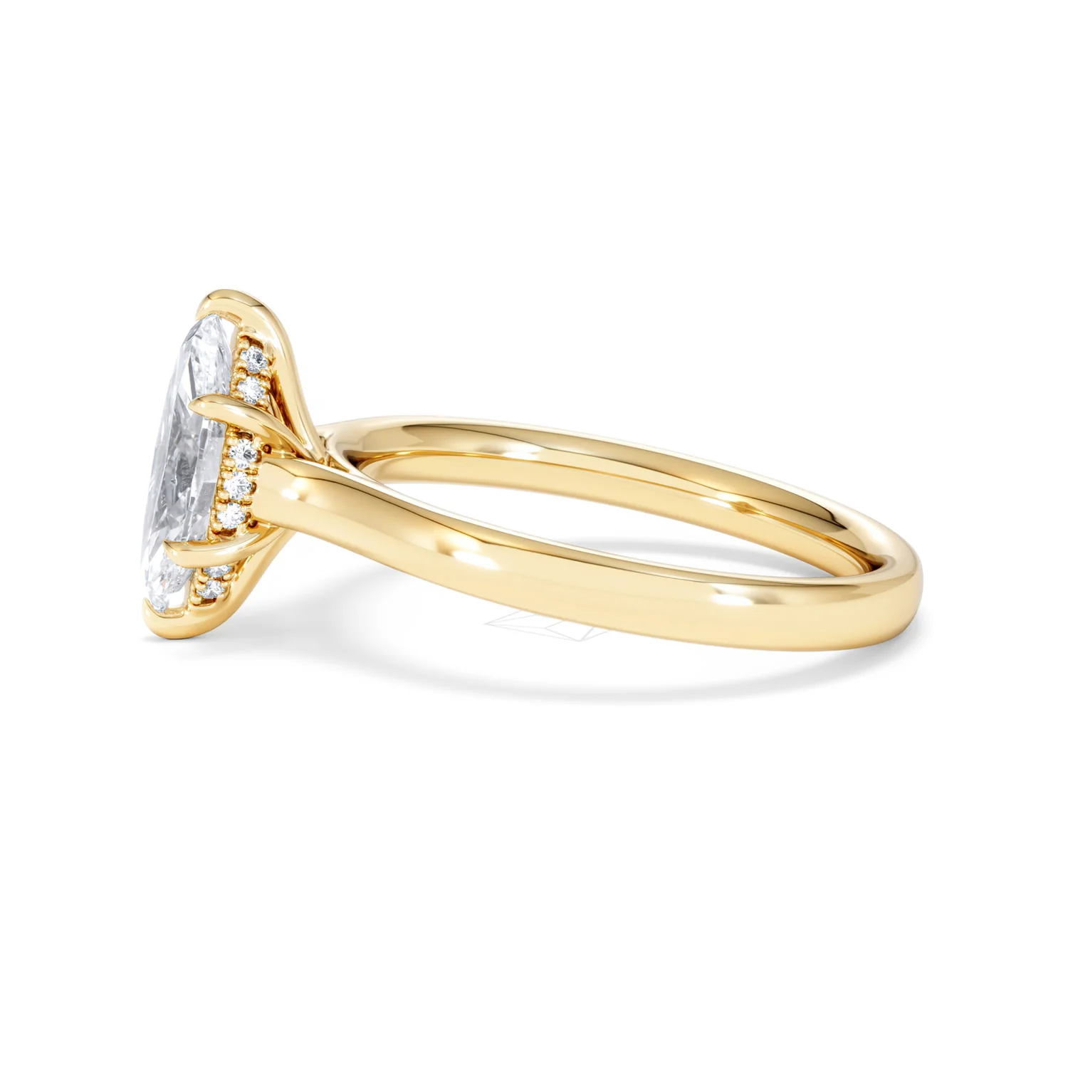 Amora Marquise 1.07ct Hidden Halo Lab Diamond Engagement Ring F/VS Set in 18K Gold - Image 72
