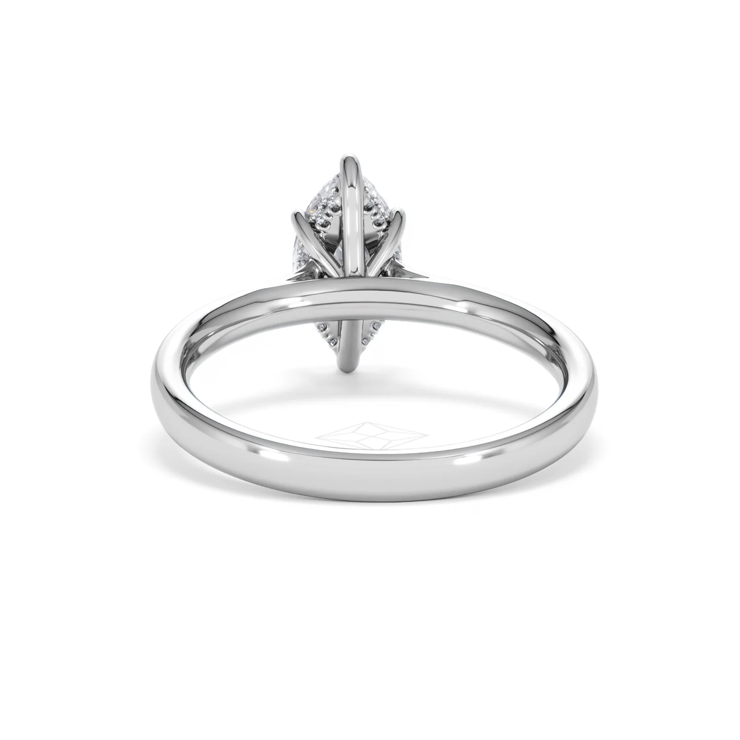 Amora Marquise 1.07ct Hidden Halo Lab Diamond Engagement Ring F/VS Set in 18K White Gold - Image 50