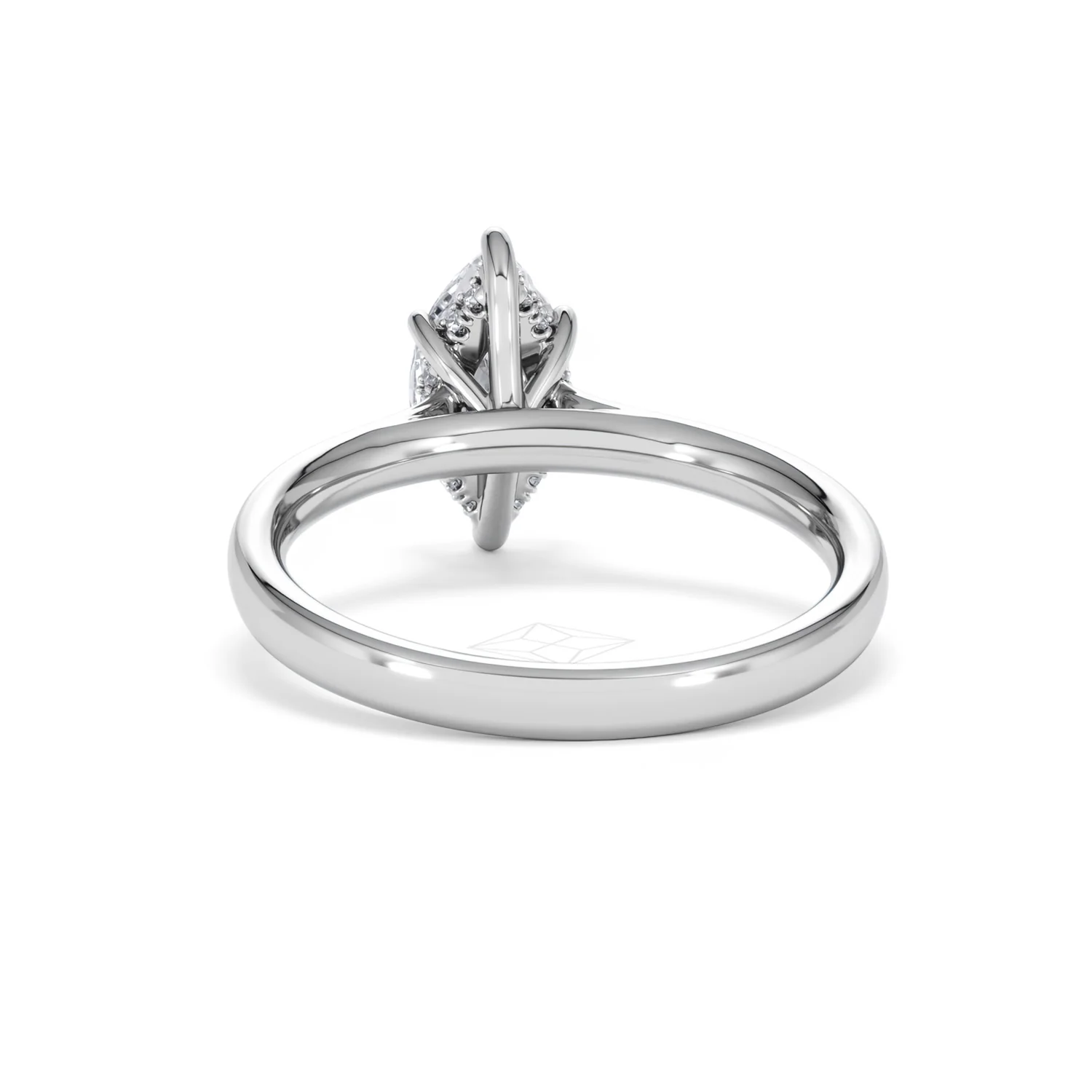 Amora Marquise 1.07ct Hidden Halo Lab Diamond Engagement Ring F/VS Set in 18K White Gold - Image 51