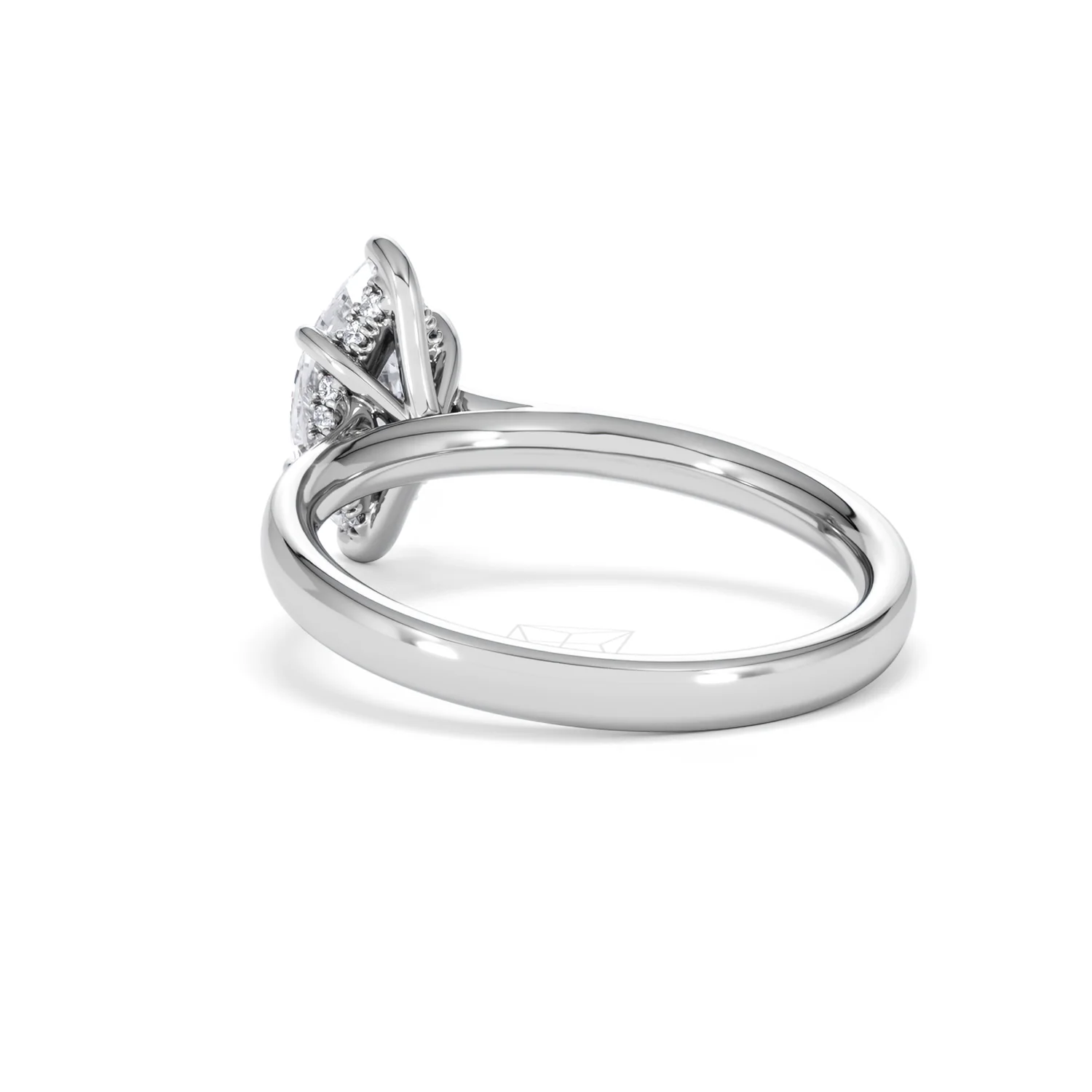 Amora Marquise 1.07ct Hidden Halo Lab Diamond Engagement Ring F/VS Set in 18K White Gold - Image 56