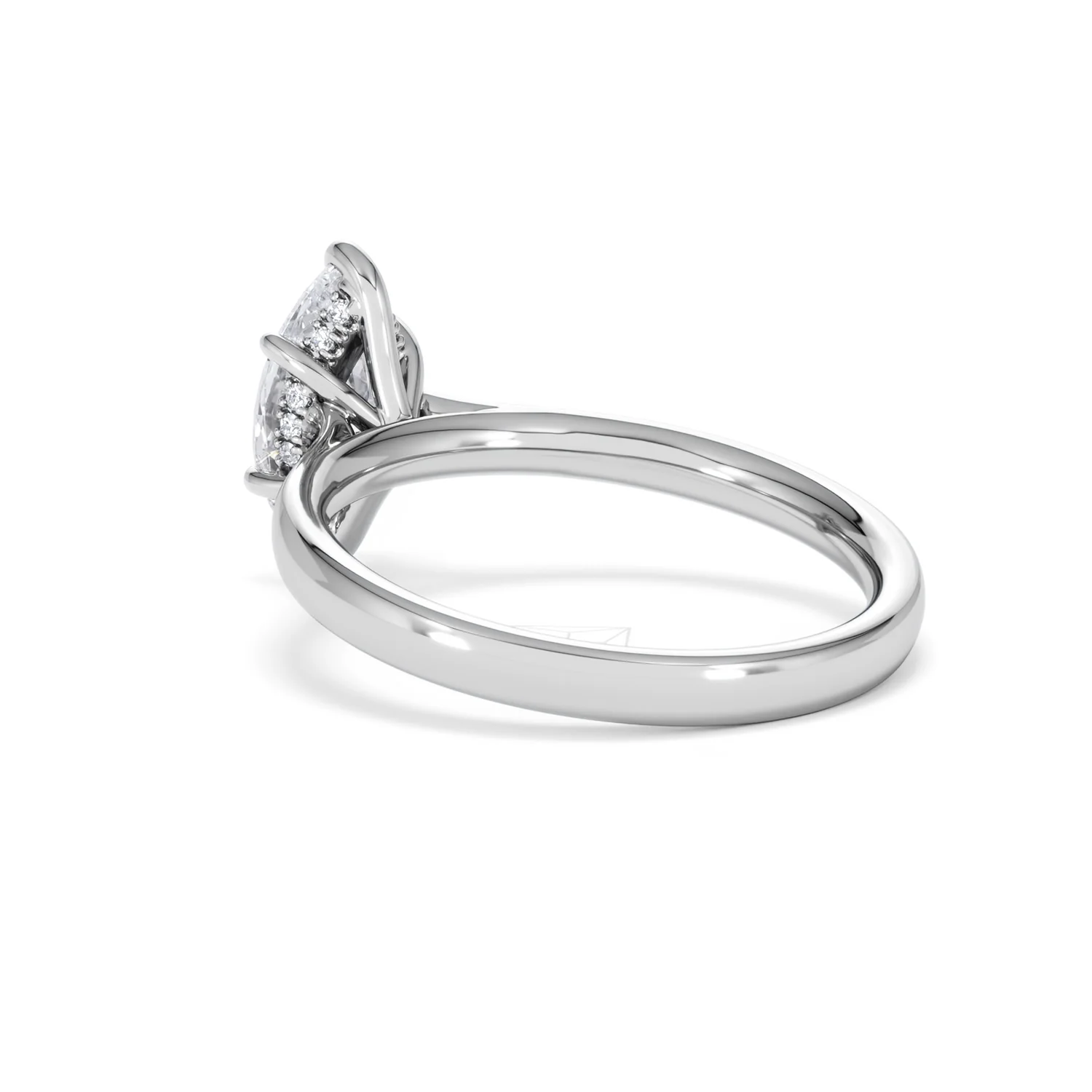 Amora Marquise 1.07ct Hidden Halo Lab Diamond Engagement Ring F/VS Set in 18K White Gold - Image 58