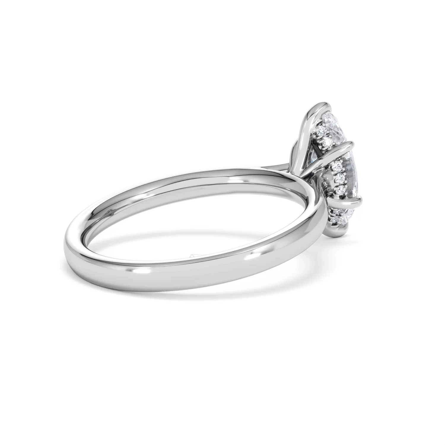 Amora Marquise 1.07ct Hidden Halo Lab Diamond Engagement Ring F/VS Set in Platinum - Image 37