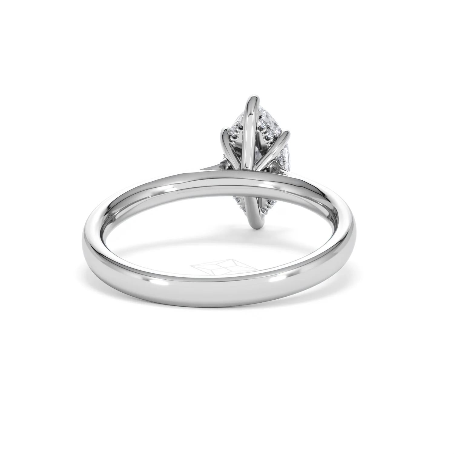 Amora Marquise 1.07ct Hidden Halo Lab Diamond Engagement Ring F/VS Set in Platinum - Image 46