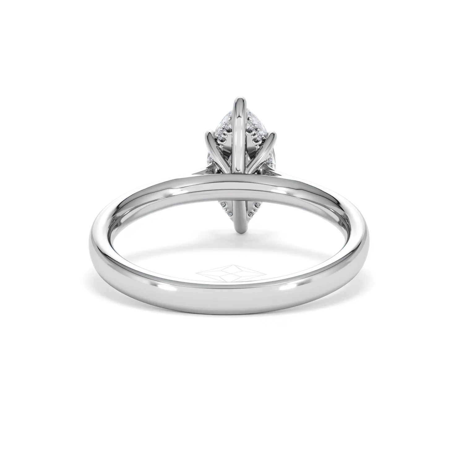 Amora Marquise 1.07ct Hidden Halo Lab Diamond Engagement Ring F/VS Set in Platinum - Image 48