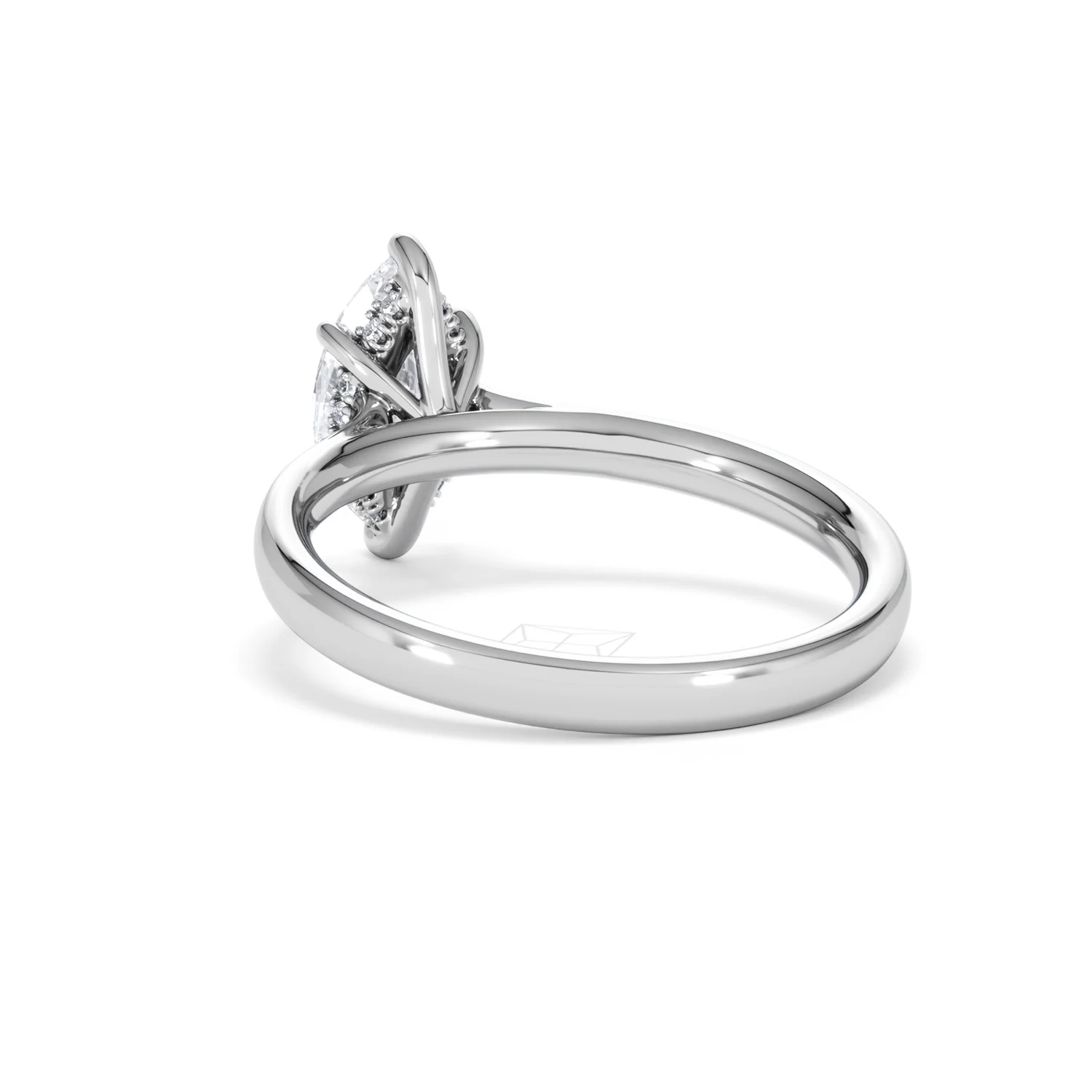Amora Marquise 1.07ct Hidden Halo Lab Diamond Engagement Ring F/VS Set in Platinum - Image 55