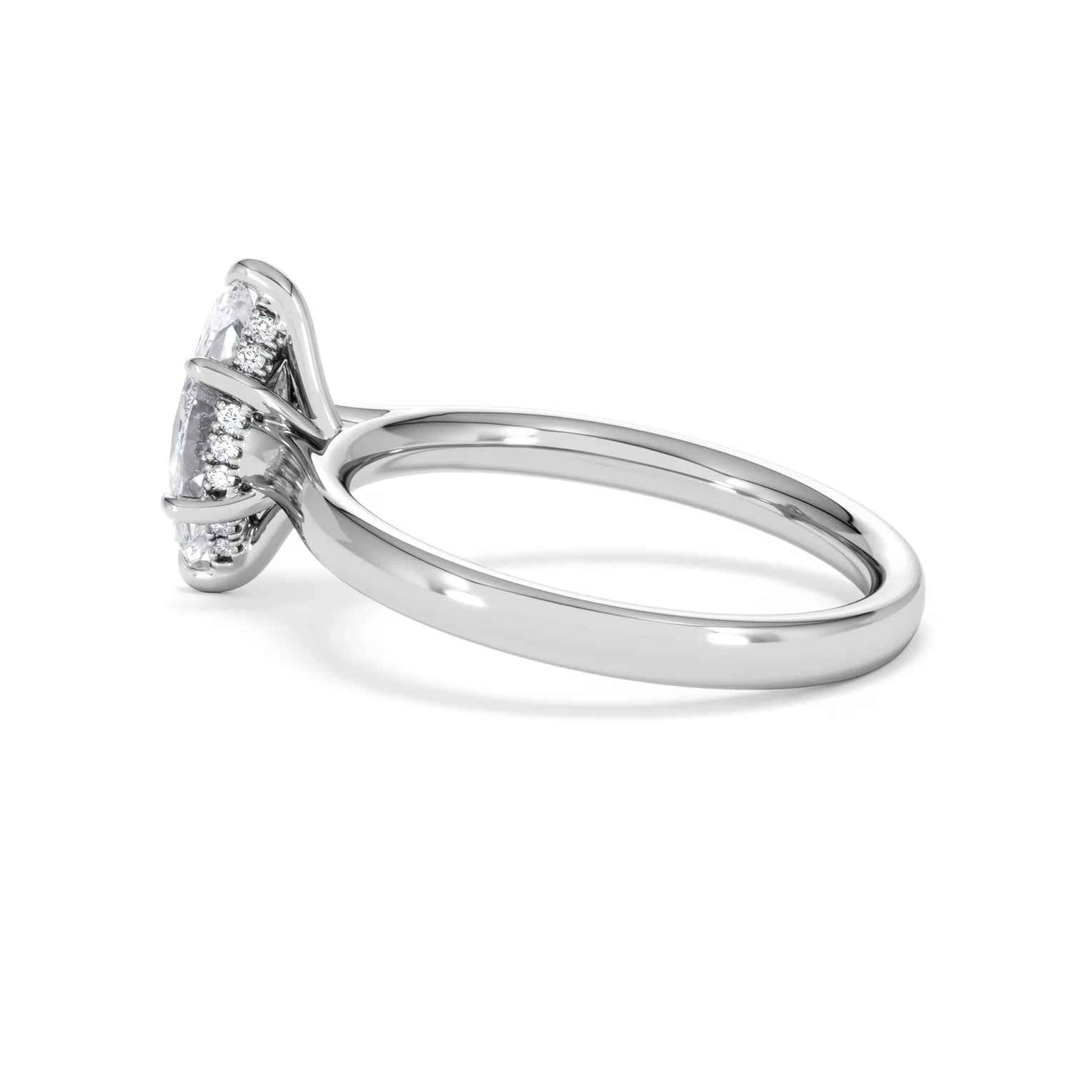 Amora Marquise 1.07ct Hidden Halo Lab Diamond Engagement Ring F/VS Set in Platinum - Image 64