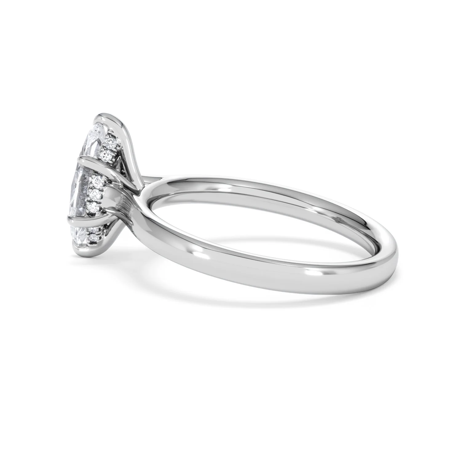 Amora Marquise 1.07ct Hidden Halo Lab Diamond Engagement Ring F/VS Set in Platinum - Image 65