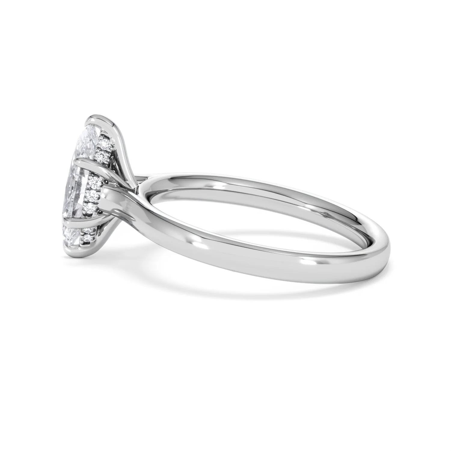 Amora Marquise 1.07ct Hidden Halo Lab Diamond Engagement Ring F/VS Set in Platinum - Image 67