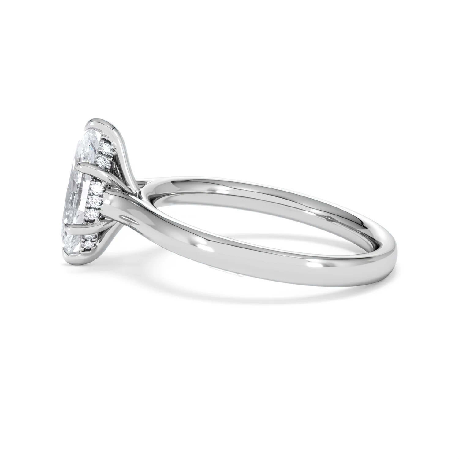 Amora Marquise 1.07ct Hidden Halo Lab Diamond Engagement Ring F/VS Set in Platinum - Image 68