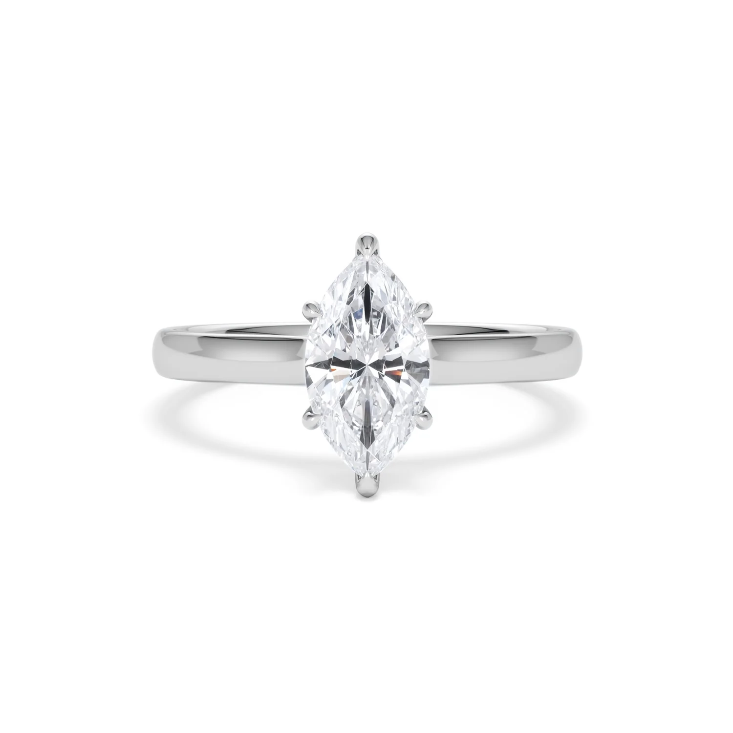 Amora Marquise 1.07ct Hidden Halo Lab Diamond Engagement Ring F/VS Set in Platinum - Image 9