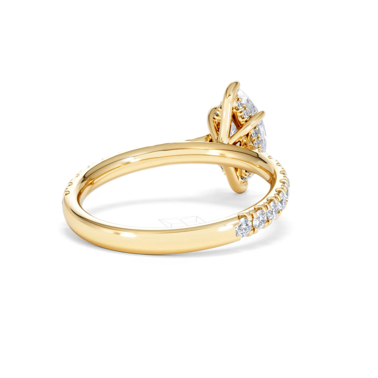 Amora Marquise 1.47ct Hidden Halo Lab Diamond Engagement Ring With Side Stones Set in 18K Gold - Image 41