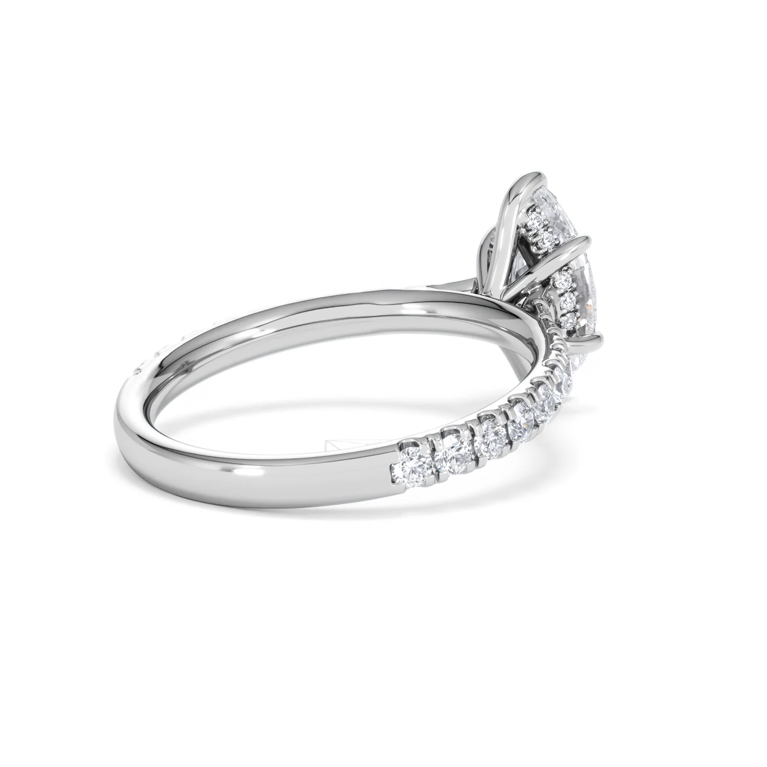 Amora Marquise 1.47ct Hidden Halo Lab Diamond Engagement Ring with Side Stones Set in 18K White Gold - Image 38