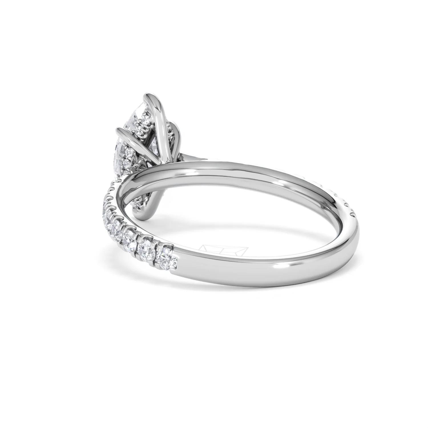 Amora Marquise 1.47ct Hidden Halo Lab Diamond Engagement Ring with Side Stones Set in 18K White Gold - Image 55