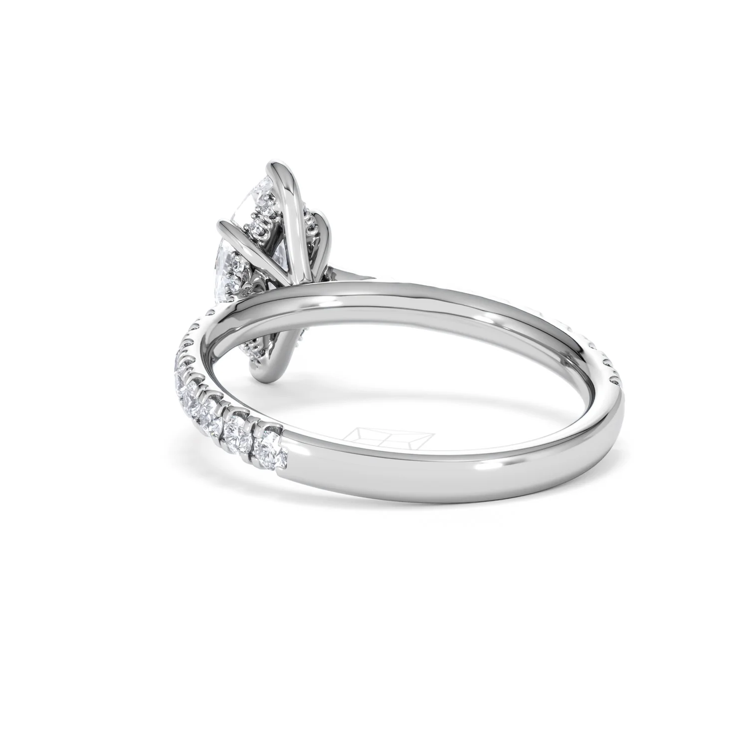 Amora Marquise 1.47ct Hidden Halo Lab Diamond Engagement Ring With Side Stones Set in Platinum - Image 54