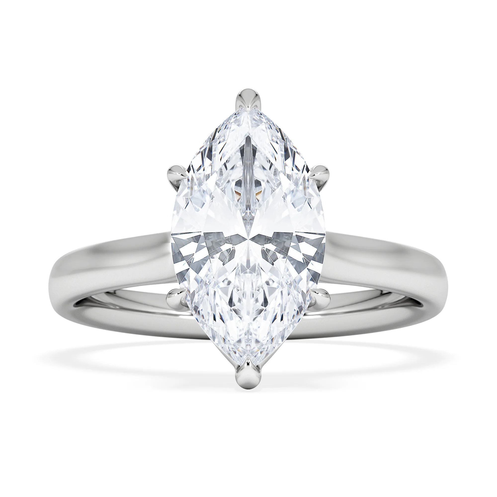 Amora Marquise 2.00ct Lab Diamond Engagement Ring F/VS Set in 18K White Gold - Image 6