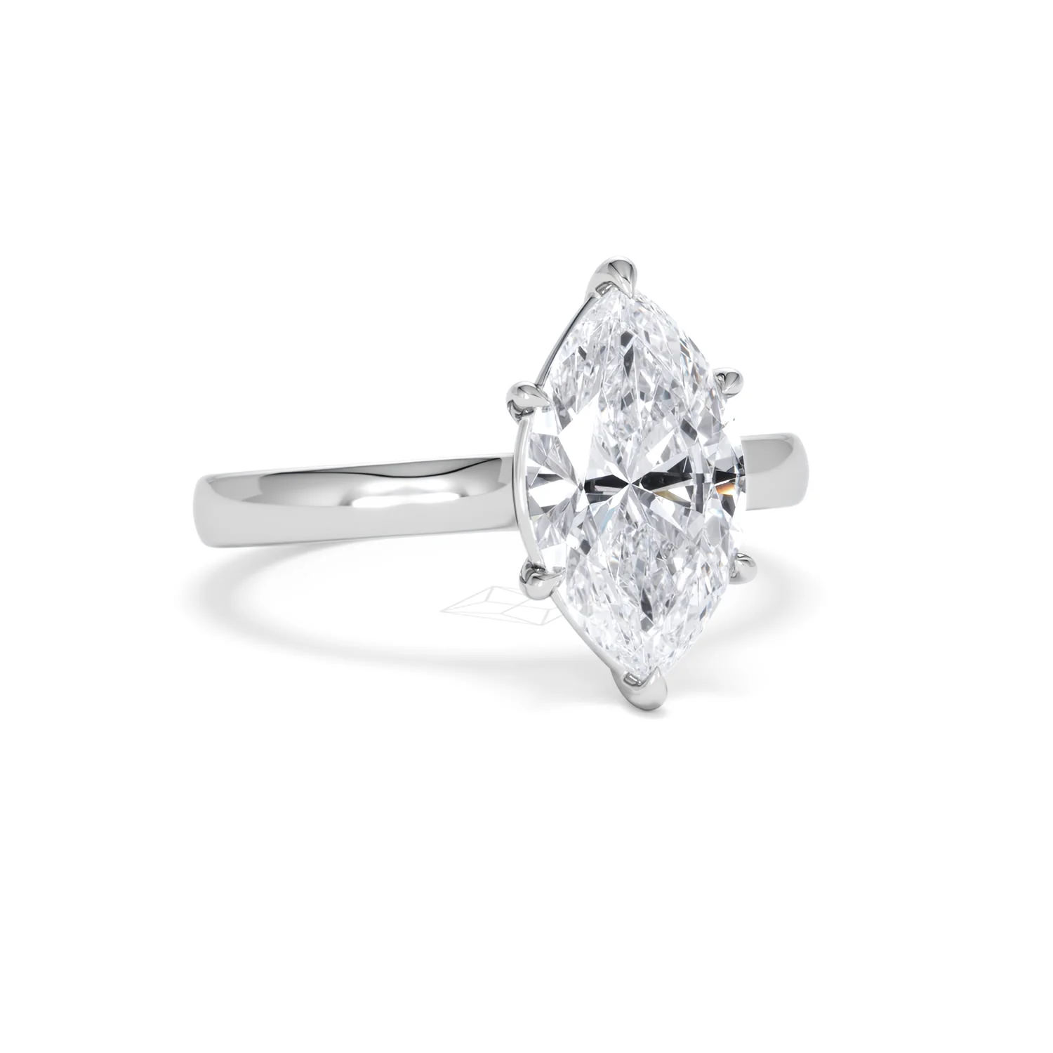 Amora Marquise 2.00ct Lab Diamond Engagement Ring F/VS Set in Platinum - Image 12