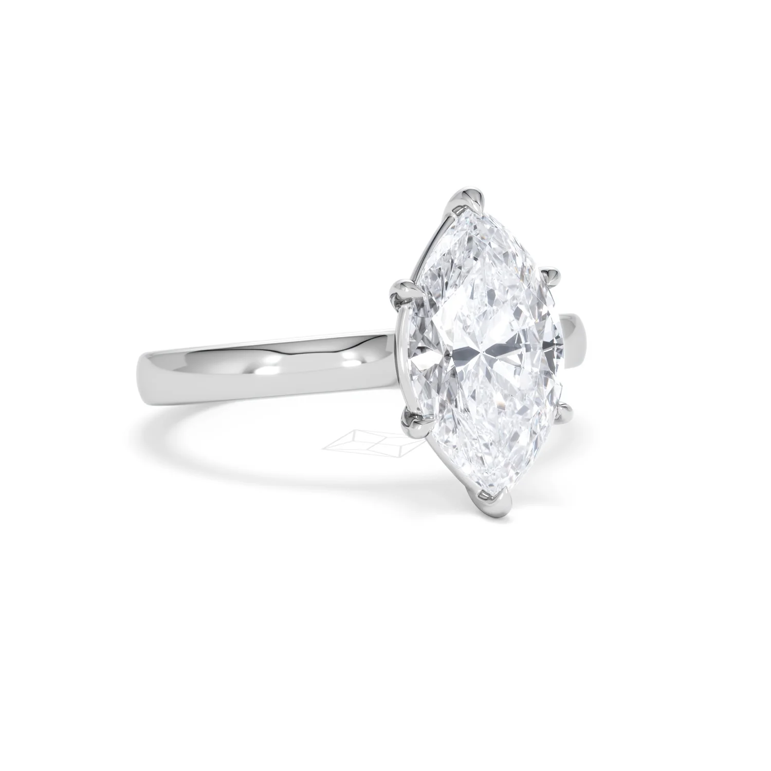 Amora Marquise 2.00ct Lab Diamond Engagement Ring F/VS Set in Platinum - Image 13