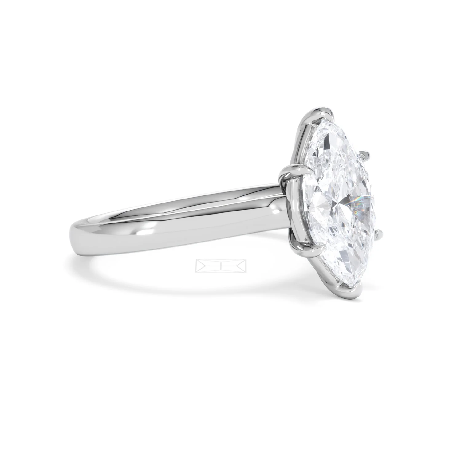 Amora Marquise 2.00ct Lab Diamond Engagement Ring F/VS Set in Platinum - Image 18