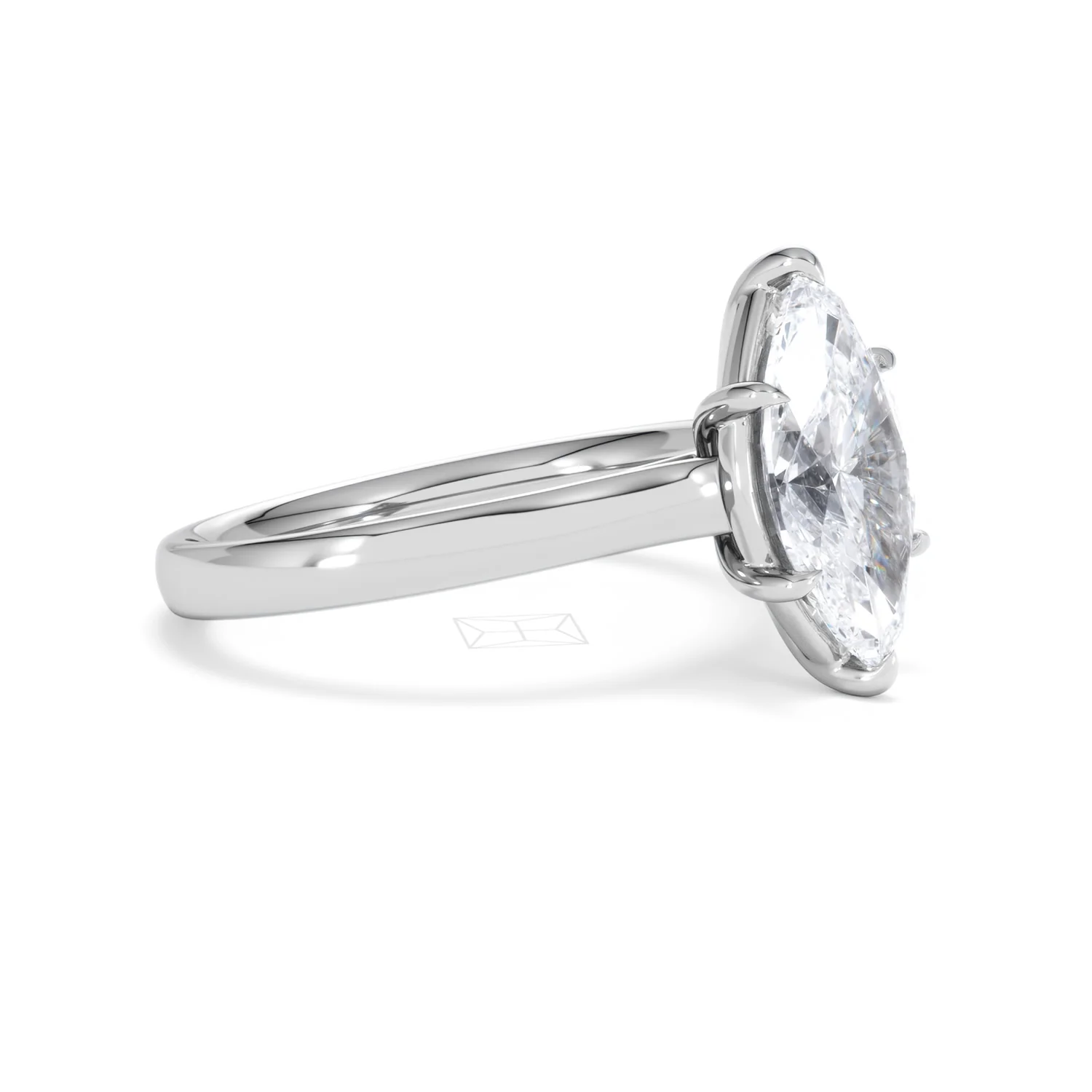 Amora Marquise 2.00ct Lab Diamond Engagement Ring F/VS Set in Platinum - Image 20