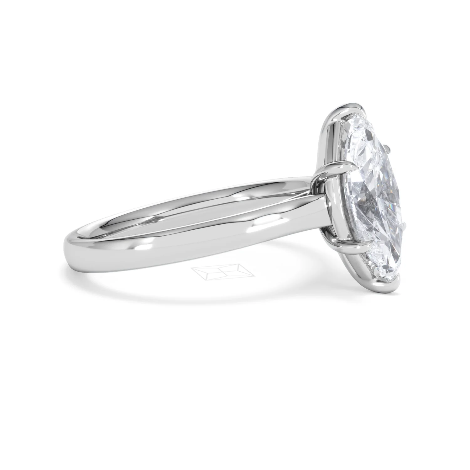 Amora Marquise 2.00ct Lab Diamond Engagement Ring F/VS Set in Platinum - Image 22
