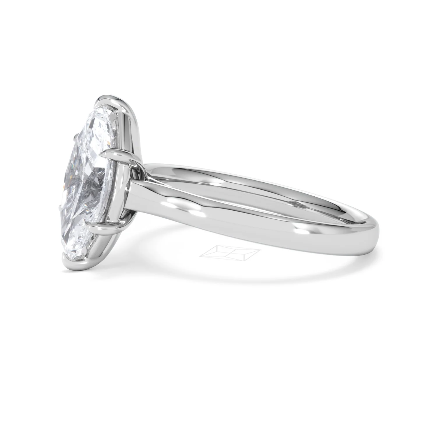 Amora Marquise 2.00ct Lab Diamond Engagement Ring F/VS Set in Platinum - Image 73