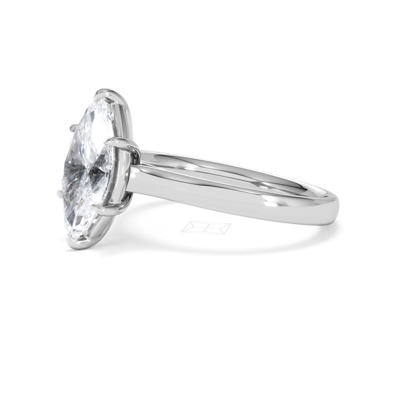 Amora Marquise 2.00ct Lab Diamond Engagement Ring F/VS Set in Platinum - Image 75