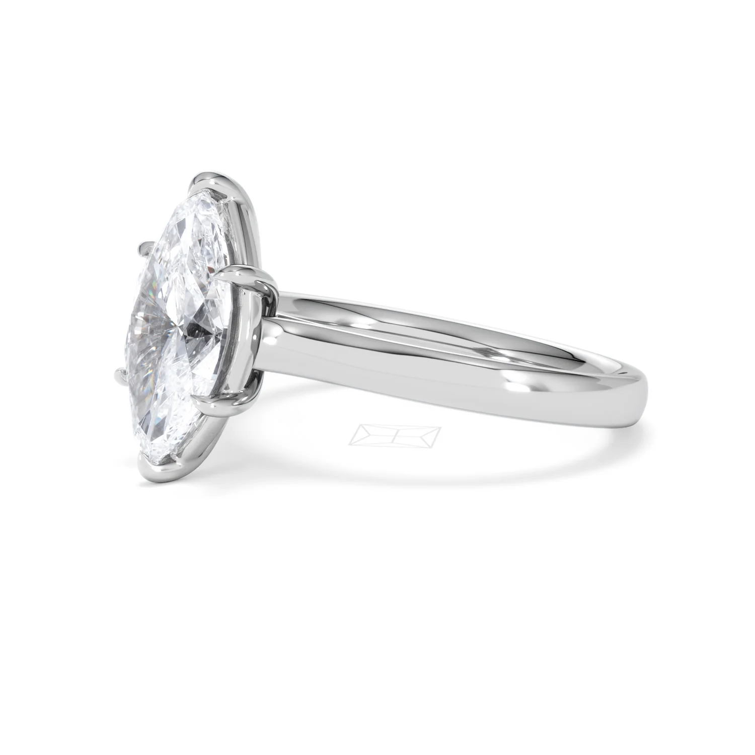 Amora Marquise 2.00ct Lab Diamond Engagement Ring F/VS Set in Platinum - Image 76