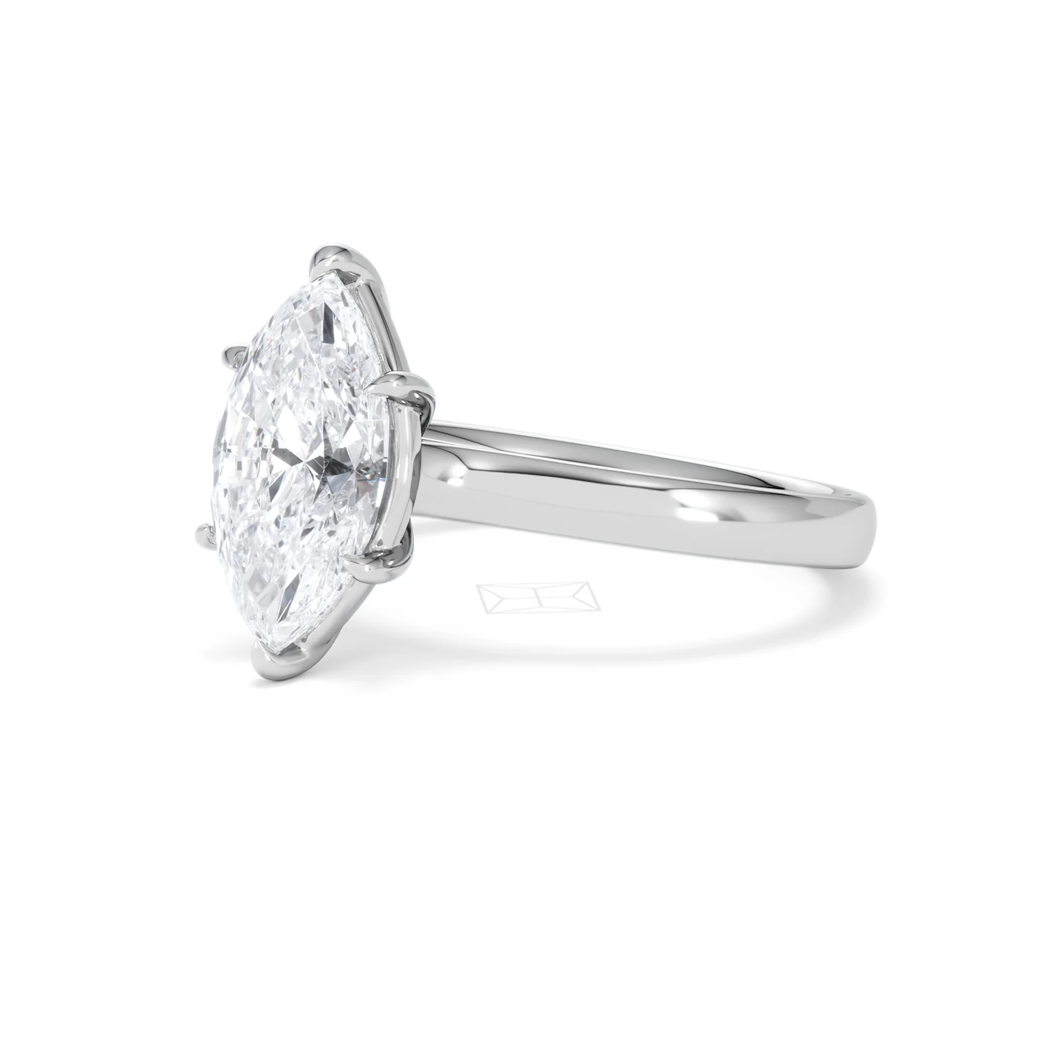 Amora Marquise 2.00ct Lab Diamond Engagement Ring F/VS Set in Platinum - Image 79