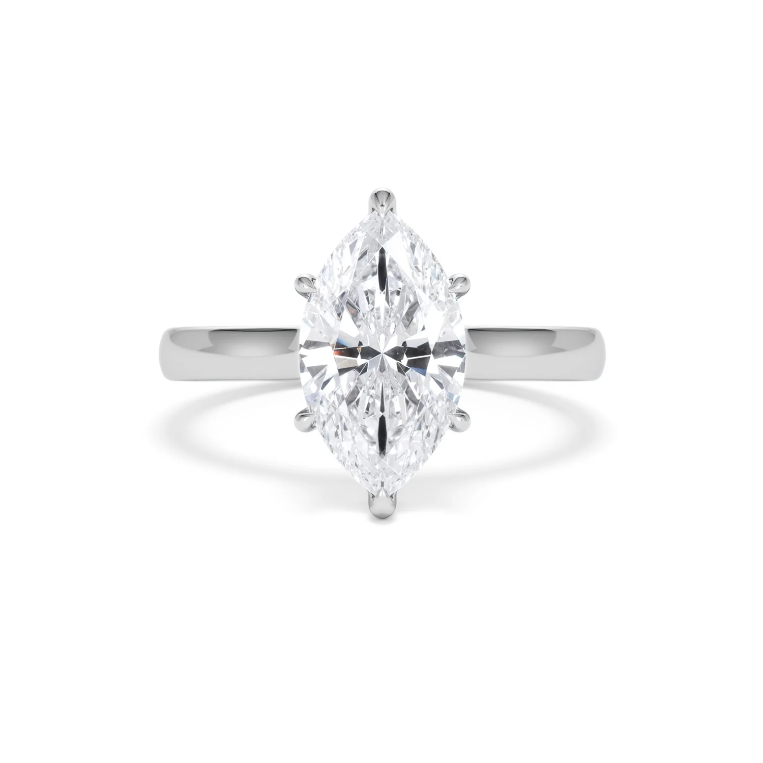 Amora Marquise 2.00ct Lab Diamond Engagement Ring F/VS Set in Platinum - Image 8