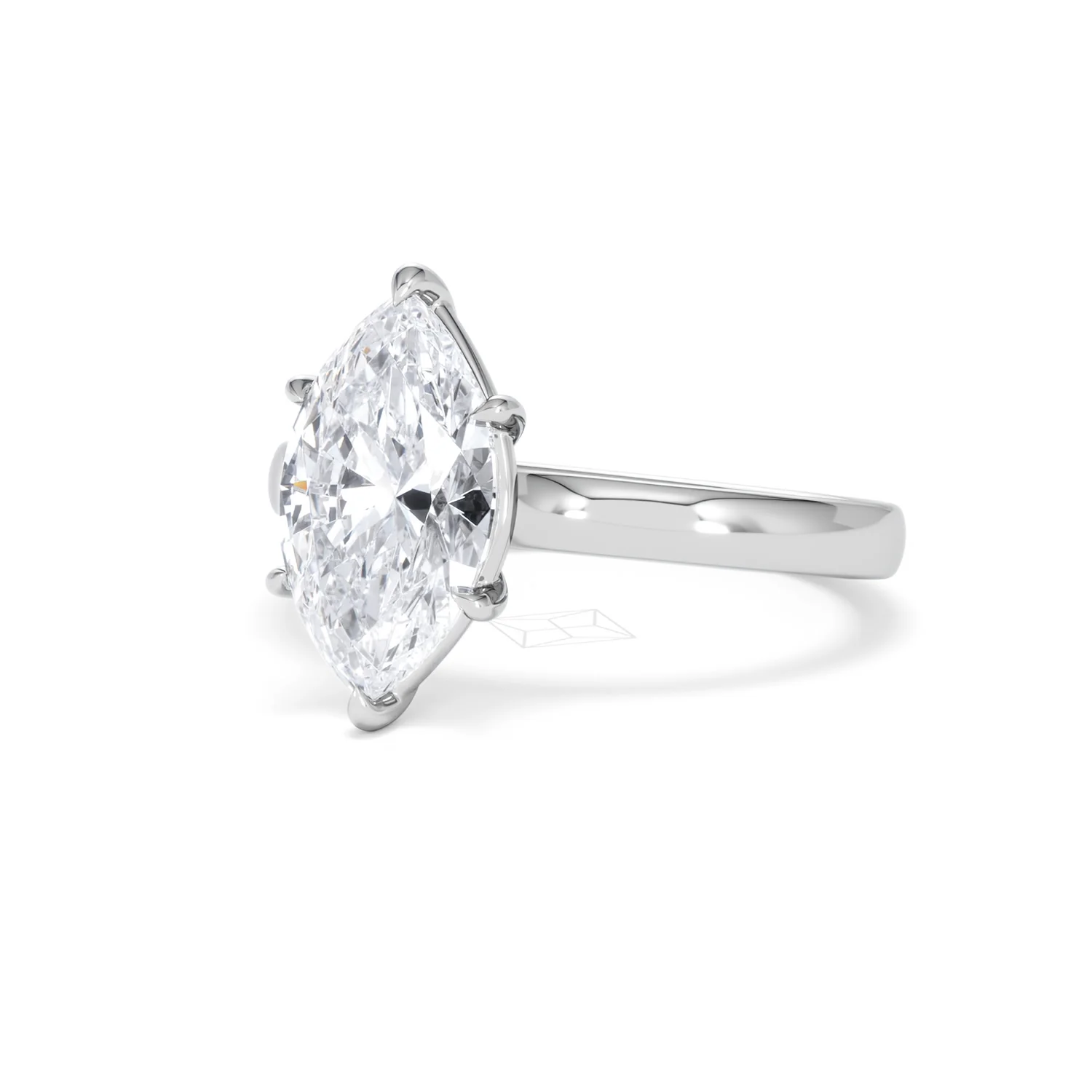 Amora Marquise 2.00ct Lab Diamond Engagement Ring F/VS Set in Platinum - Image 82