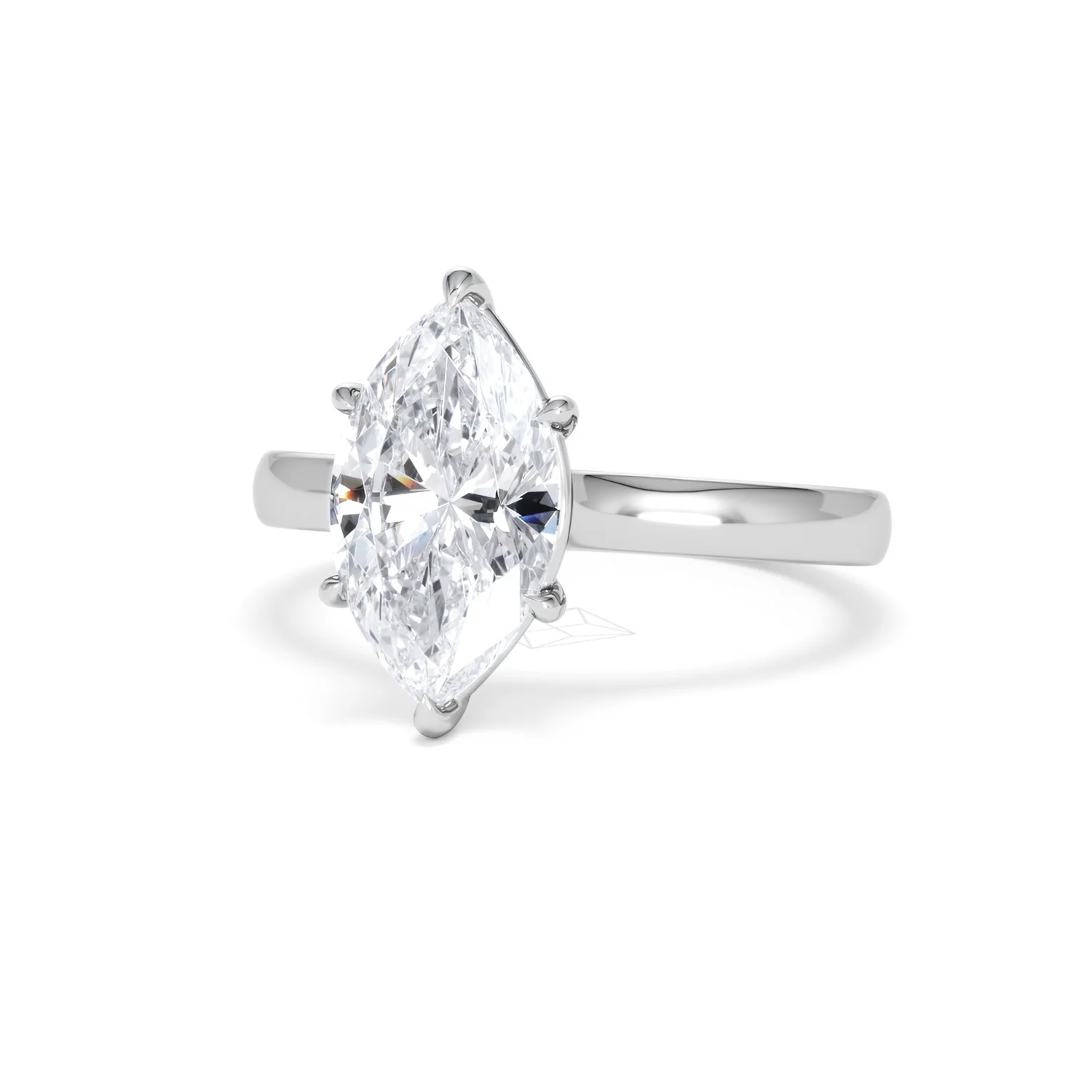Amora Marquise 2.00ct Lab Diamond Engagement Ring F/VS Set in Platinum - Image 84