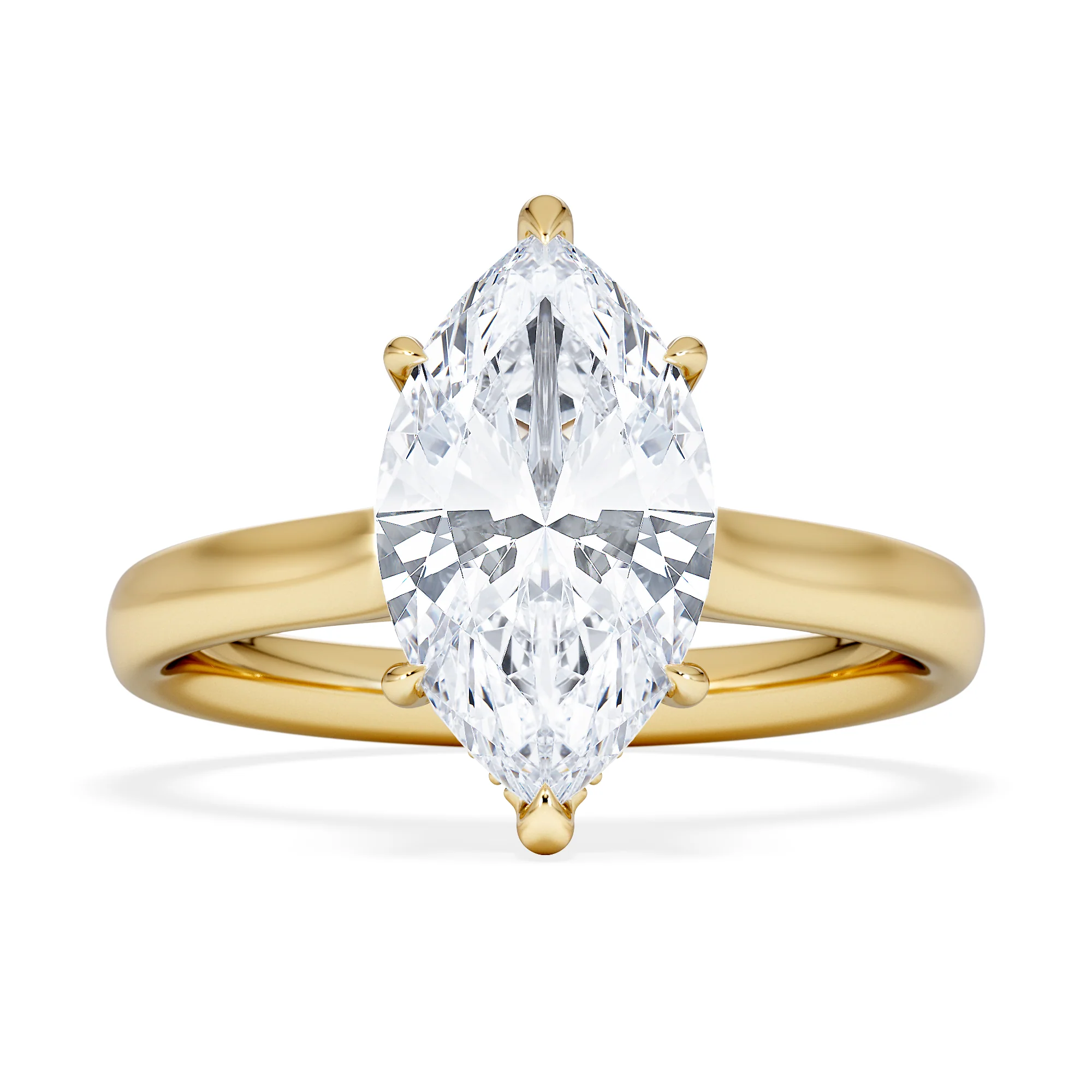 Amora Marquise 2.09ct Hidden Halo Lab Diamond Engagement Ring F/VS Set in 18K Gold - Image 7