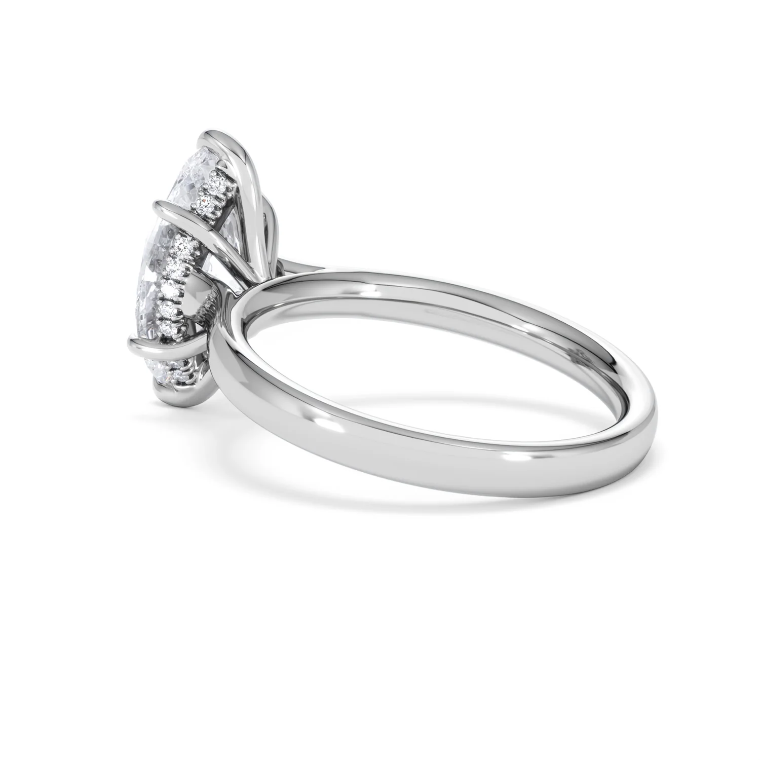 Amora Marquise 2.09ct Hidden Halo Lab Diamond Engagement Ring F/VS Set in 18K White Gold - Image 60