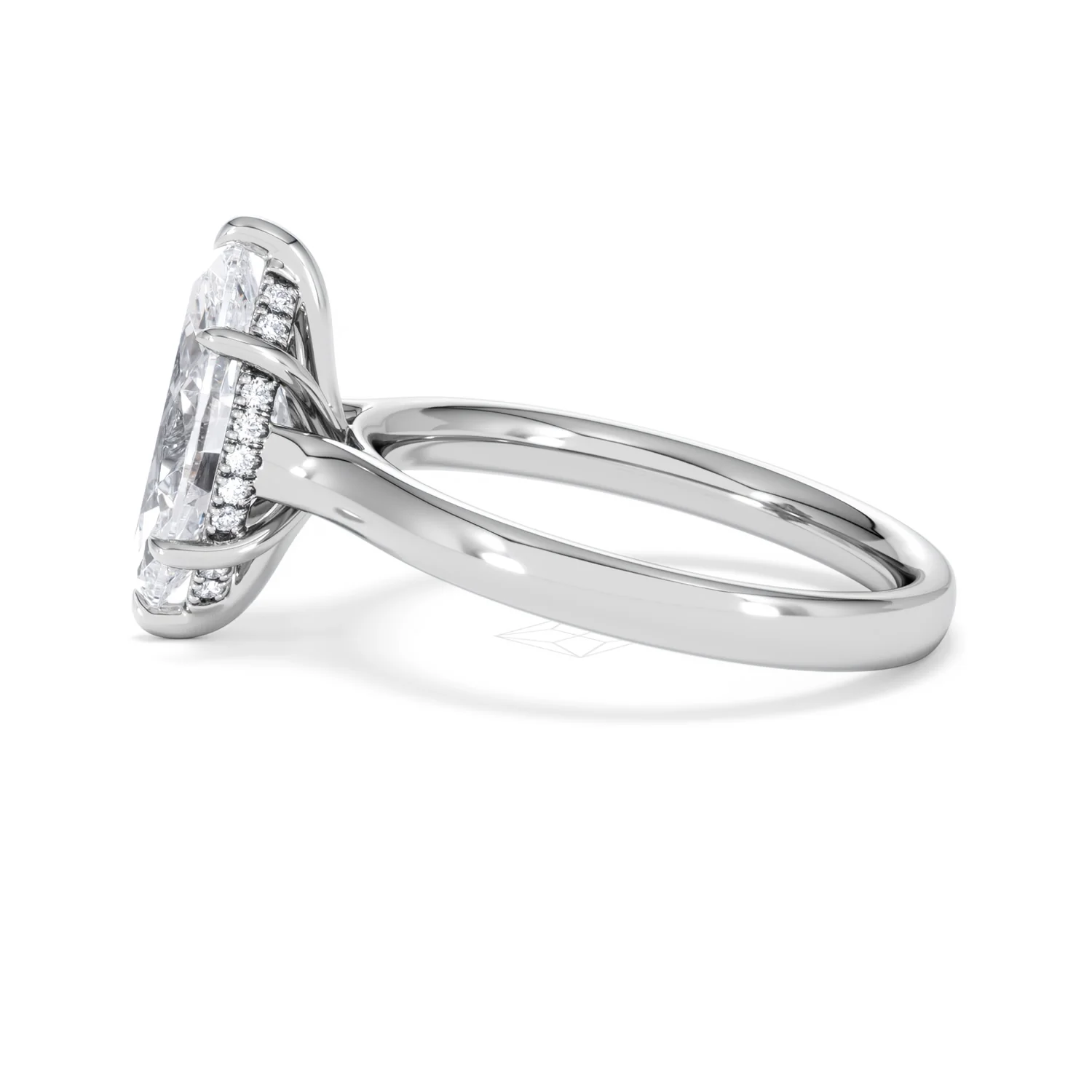 Amora Marquise 2.09ct Hidden Halo Lab Diamond Engagement Ring F/VS Set in 18K White Gold - Image 68