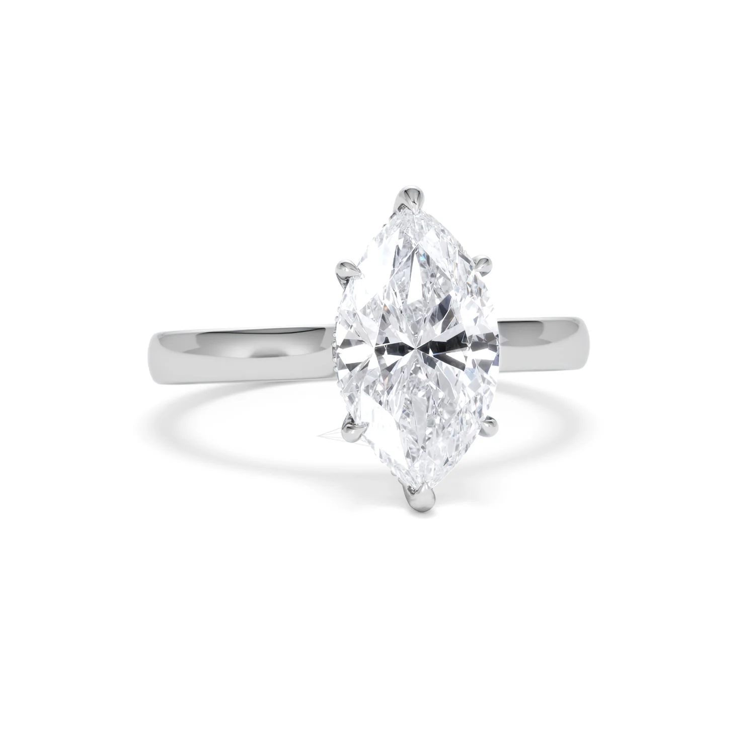 Amora Marquise 2.09ct Hidden Halo Lab Diamond Engagement Ring F/VS Set in Platinum - Image 10