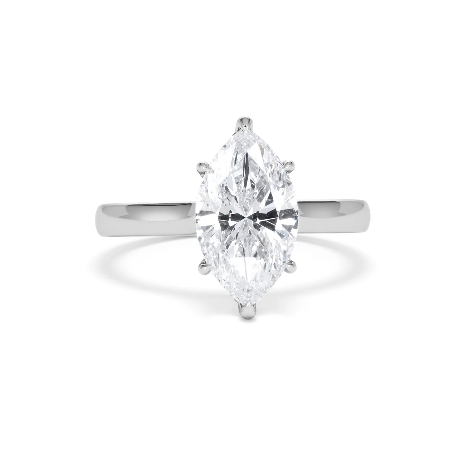 Amora Marquise 2.09ct Hidden Halo Lab Diamond Engagement Ring F/VS Set in Platinum - Image 9