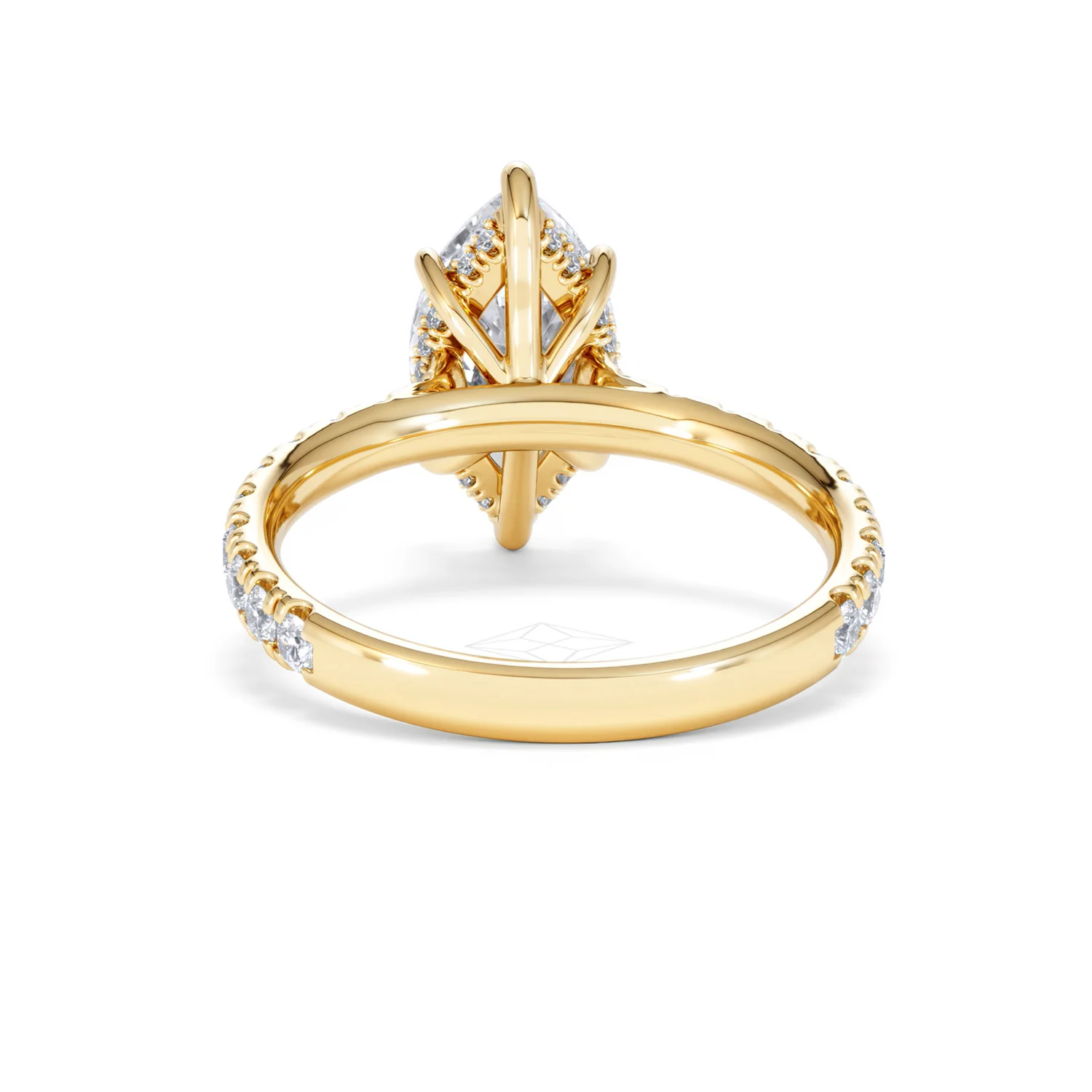 Amora Marquise 2.55ct Hidden Halo Lab Diamond Engagement Ring With Side Stones Set in 18K Gold - Image 49