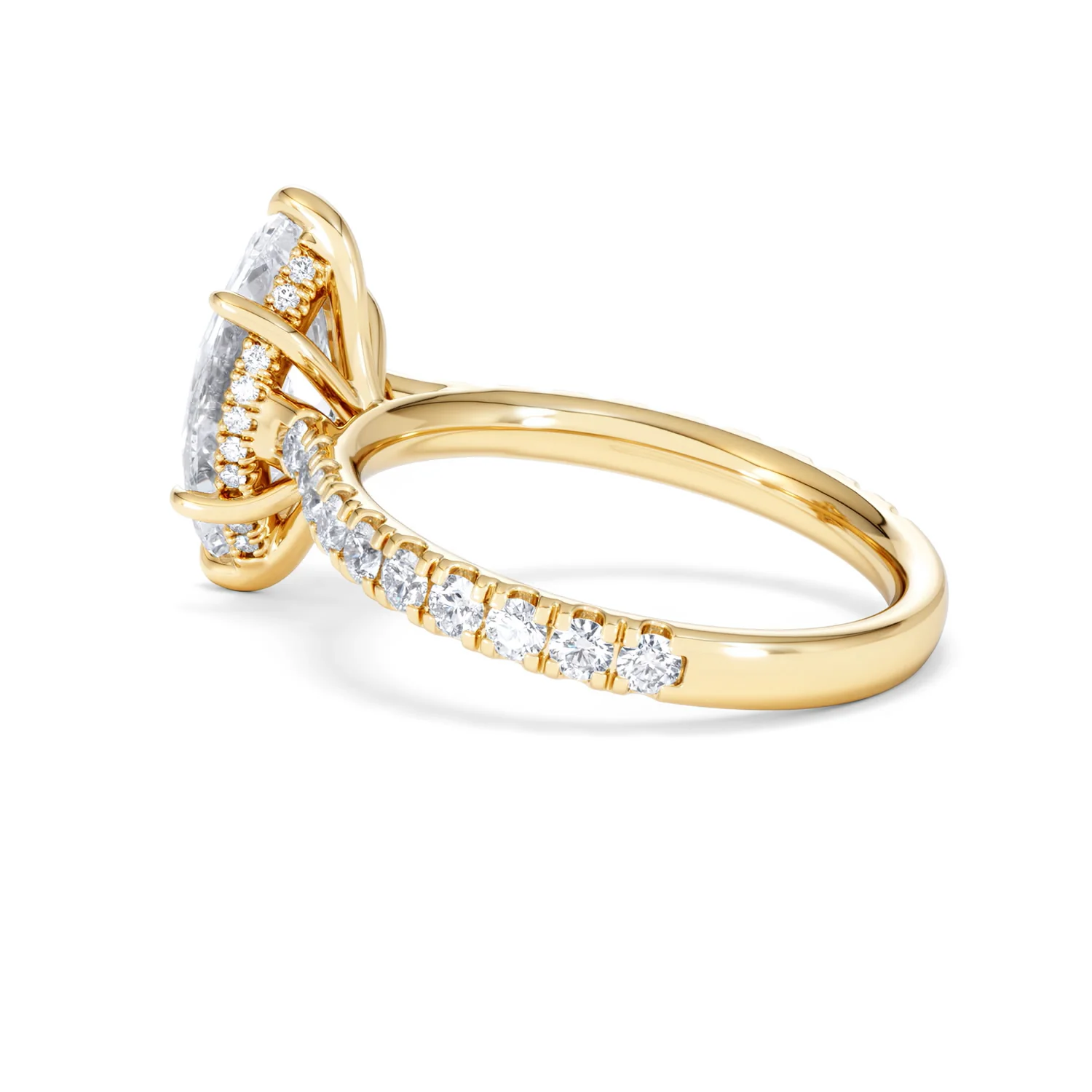 Amora Marquise 2.55ct Hidden Halo Lab Diamond Engagement Ring With Side Stones Set in 18K Gold - Image 61