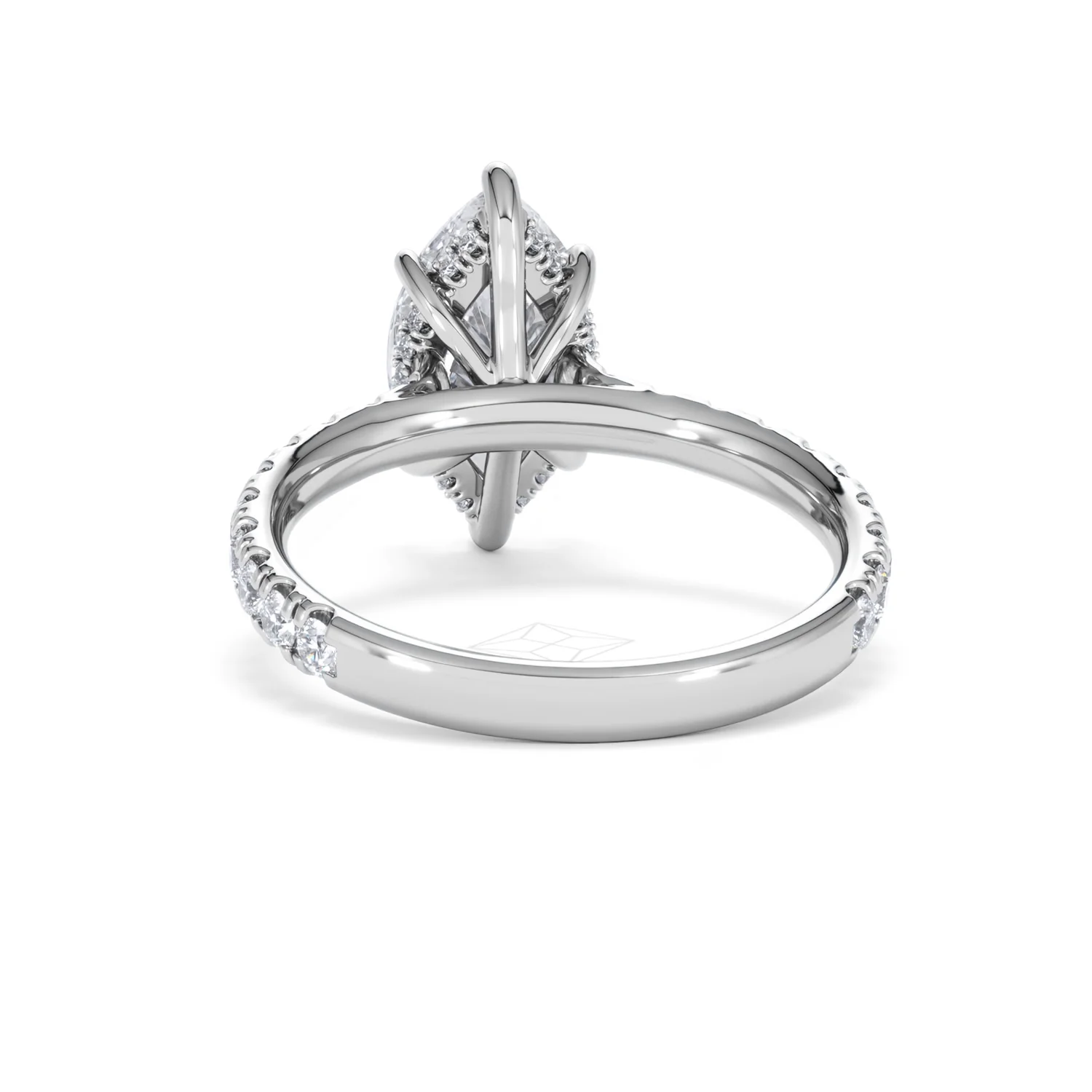 Amora Marquise 2.55ct Hidden Halo Lab Diamond Engagement Ring With Side Stones Set in Platinum - Image 50