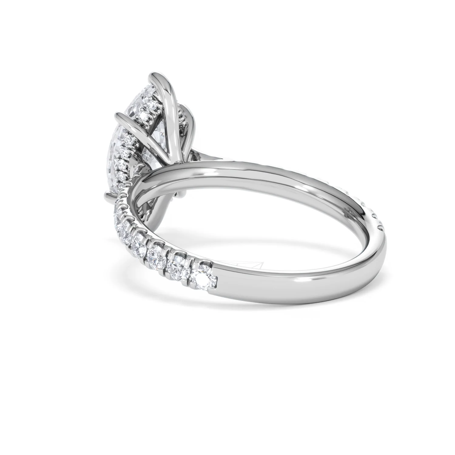 Amora Marquise 2.55ct Hidden Halo Lab Diamond Engagement Ring With Side Stones Set in Platinum - Image 56