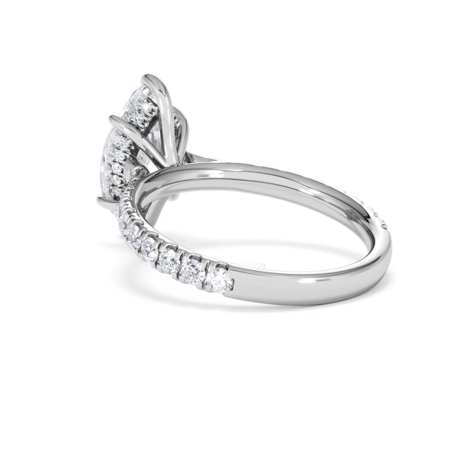 Amora Marquise 2.55ct Hidden Halo Lab Diamond Engagement Ring With Side Stones Set in Platinum - Image 57