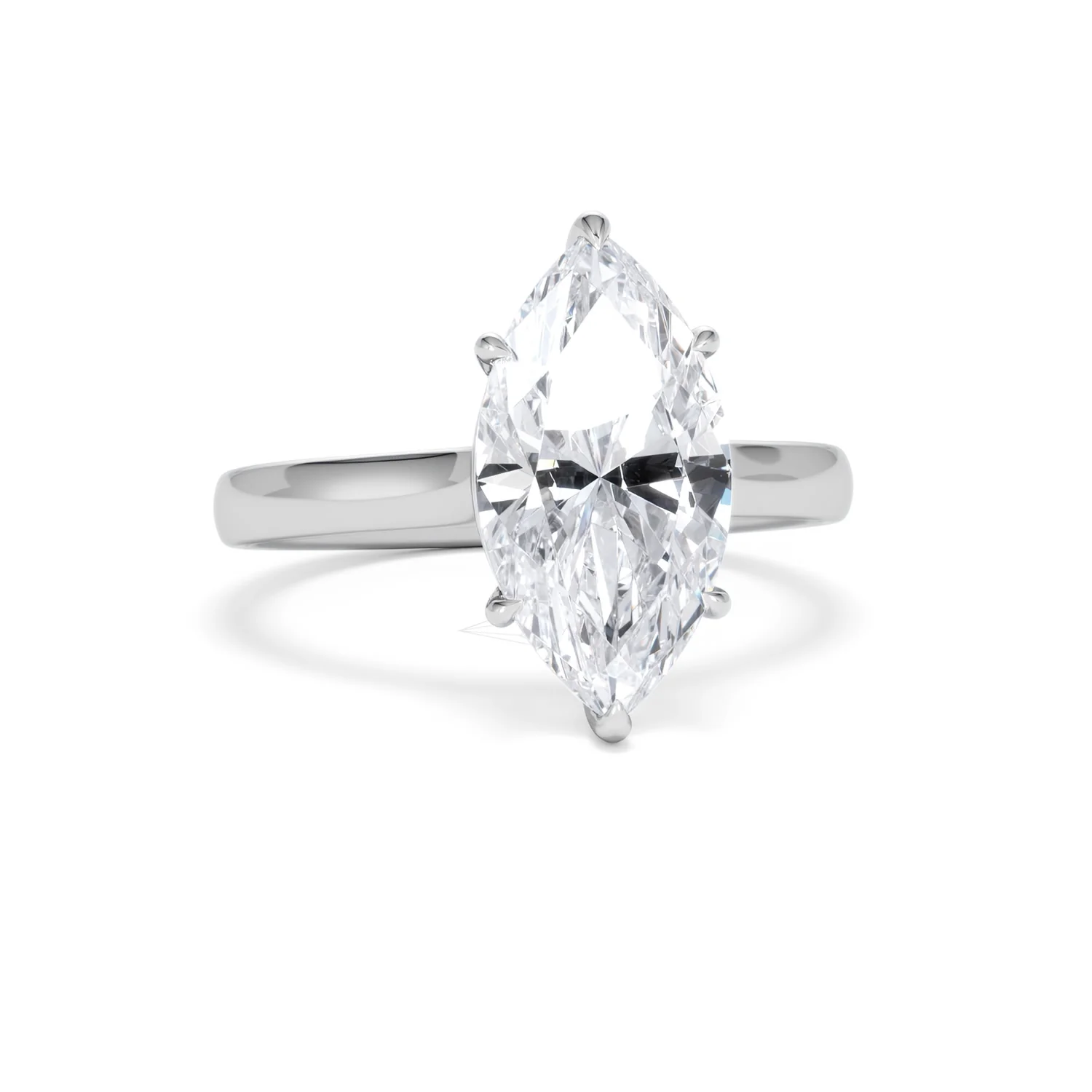 Amora Marquise 3.00ct Lab Diamond Engagement Ring G/VS Set in 18K White Gold - Image 10